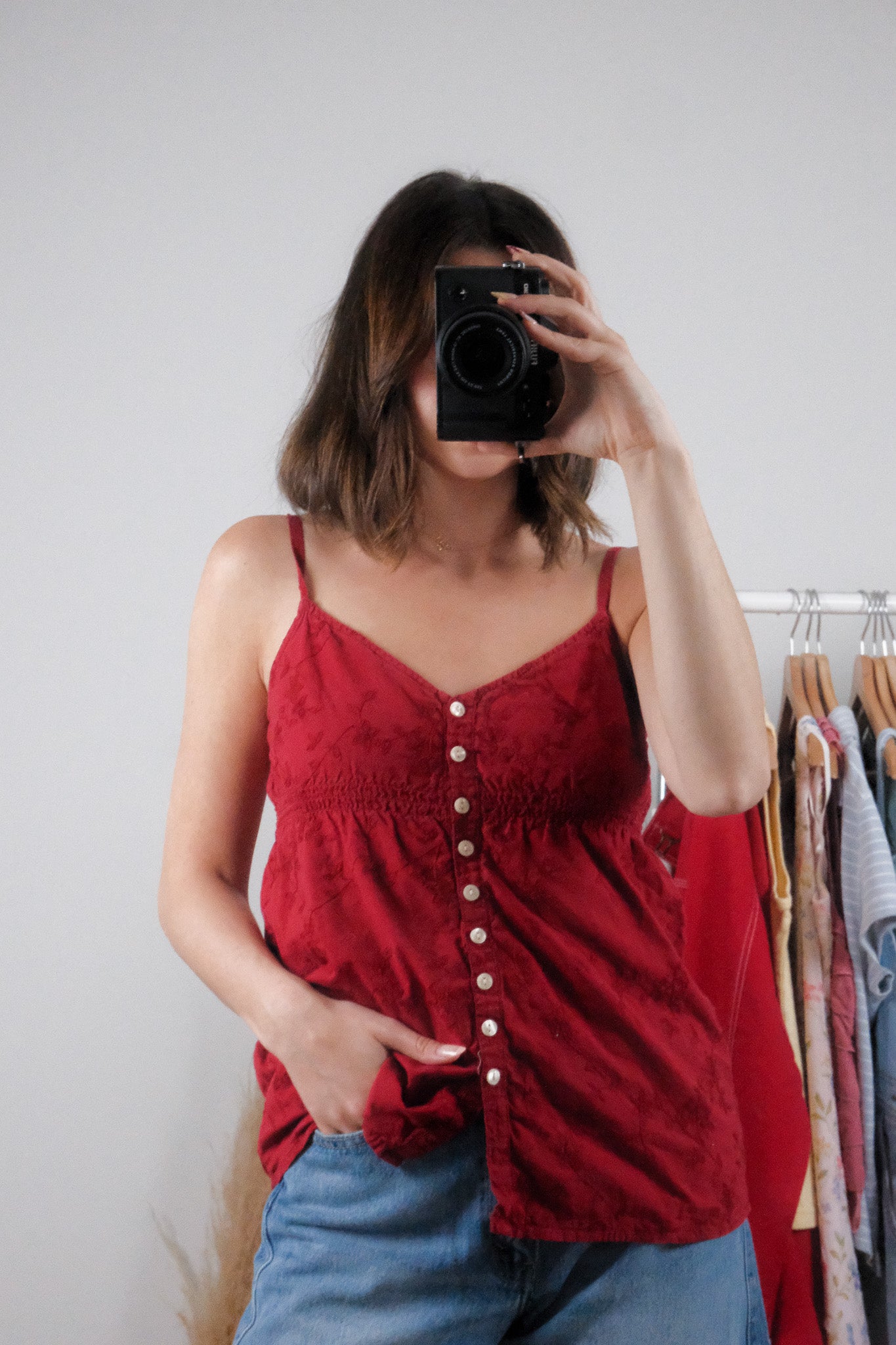 Vintage x Cotton Textured Button Tank (4)