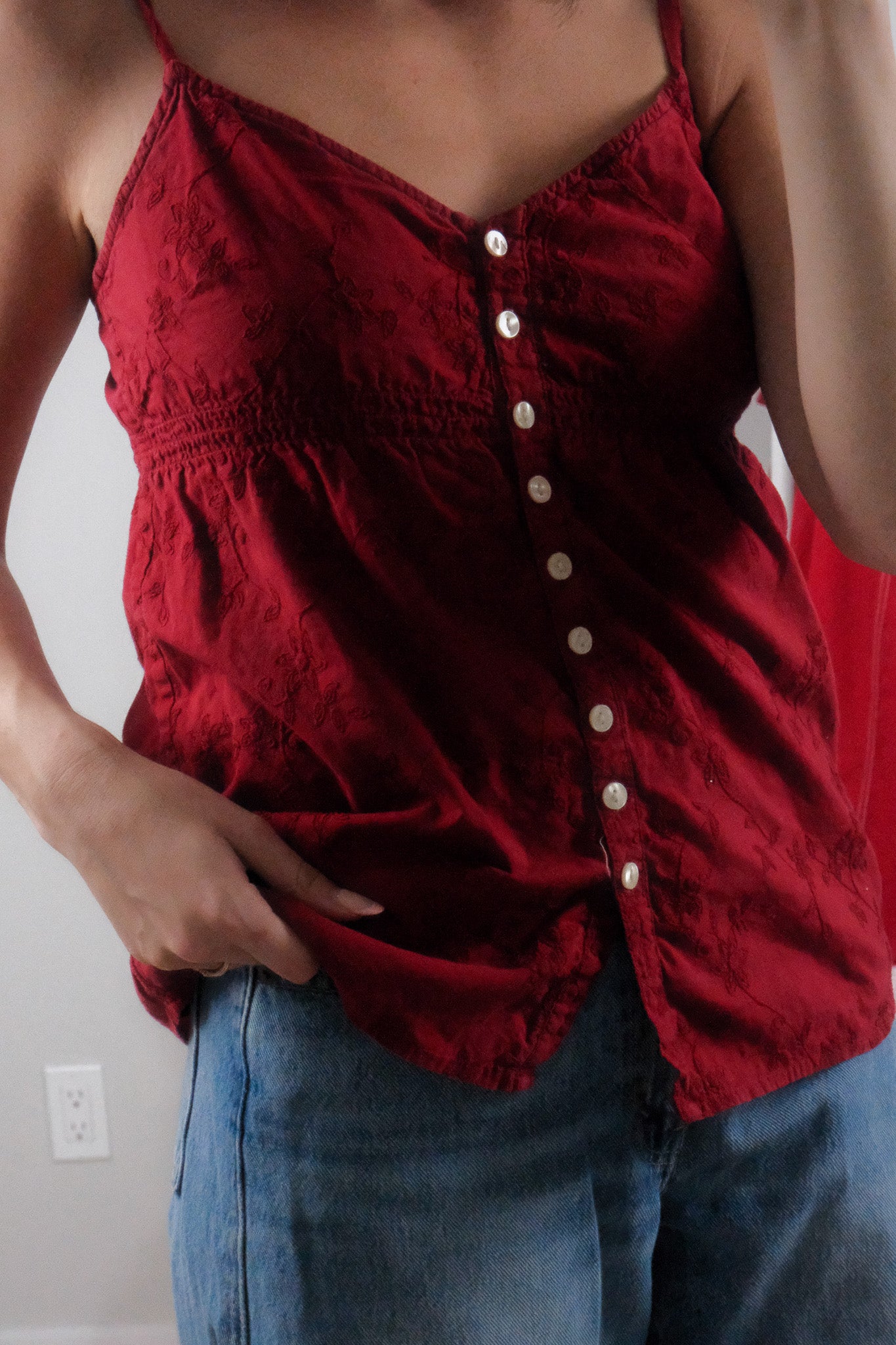 Vintage x Cotton Textured Button Tank (4)