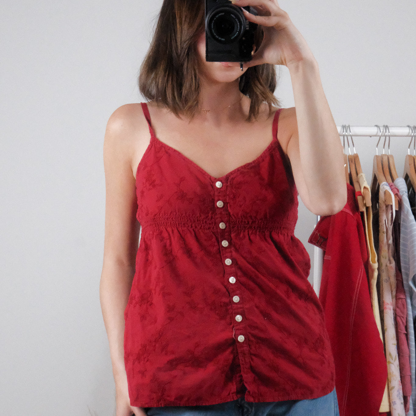 Vintage x Cotton Textured Button Tank (4)