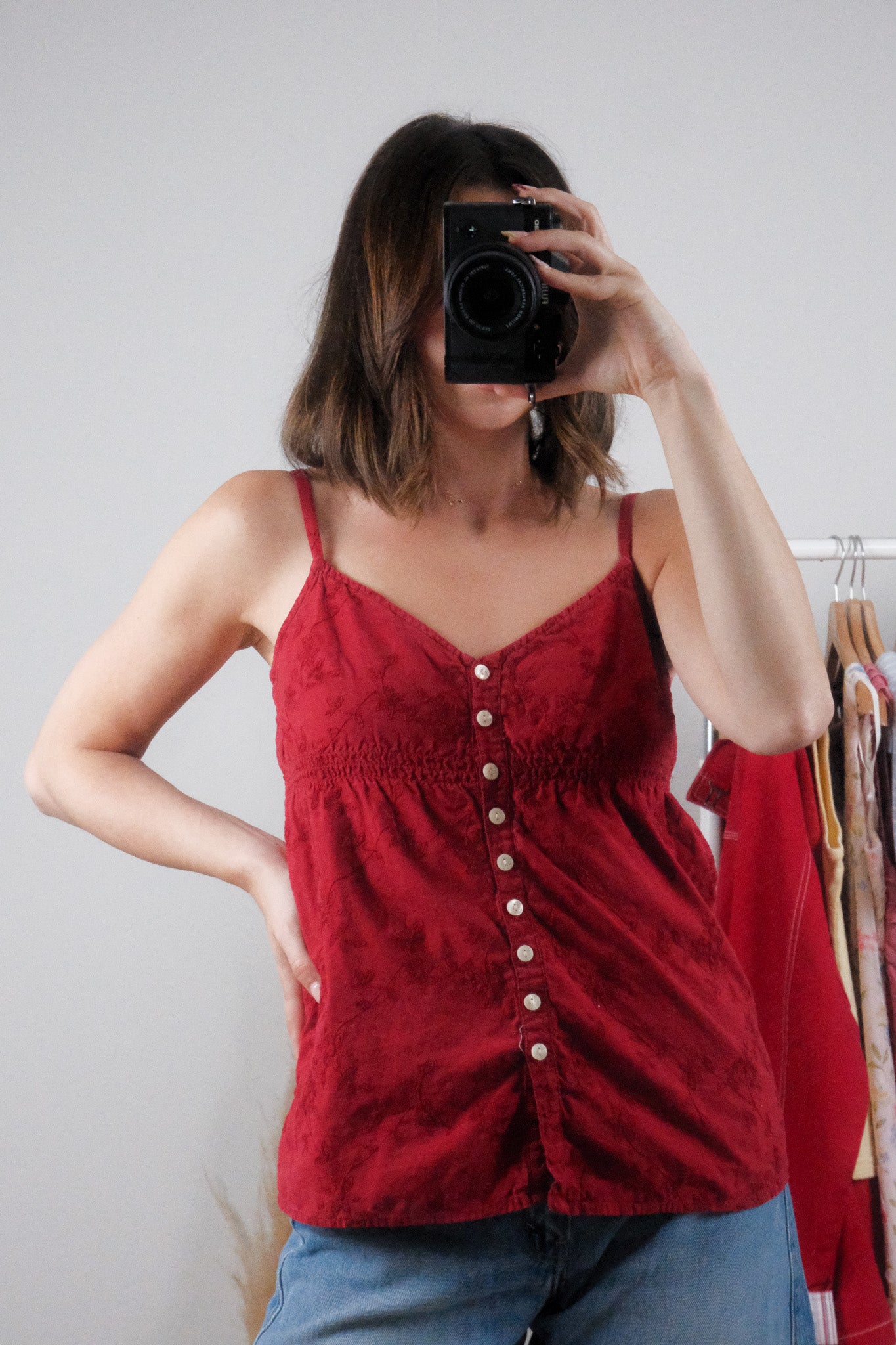 Vintage x Cotton Textured Button Tank (4)