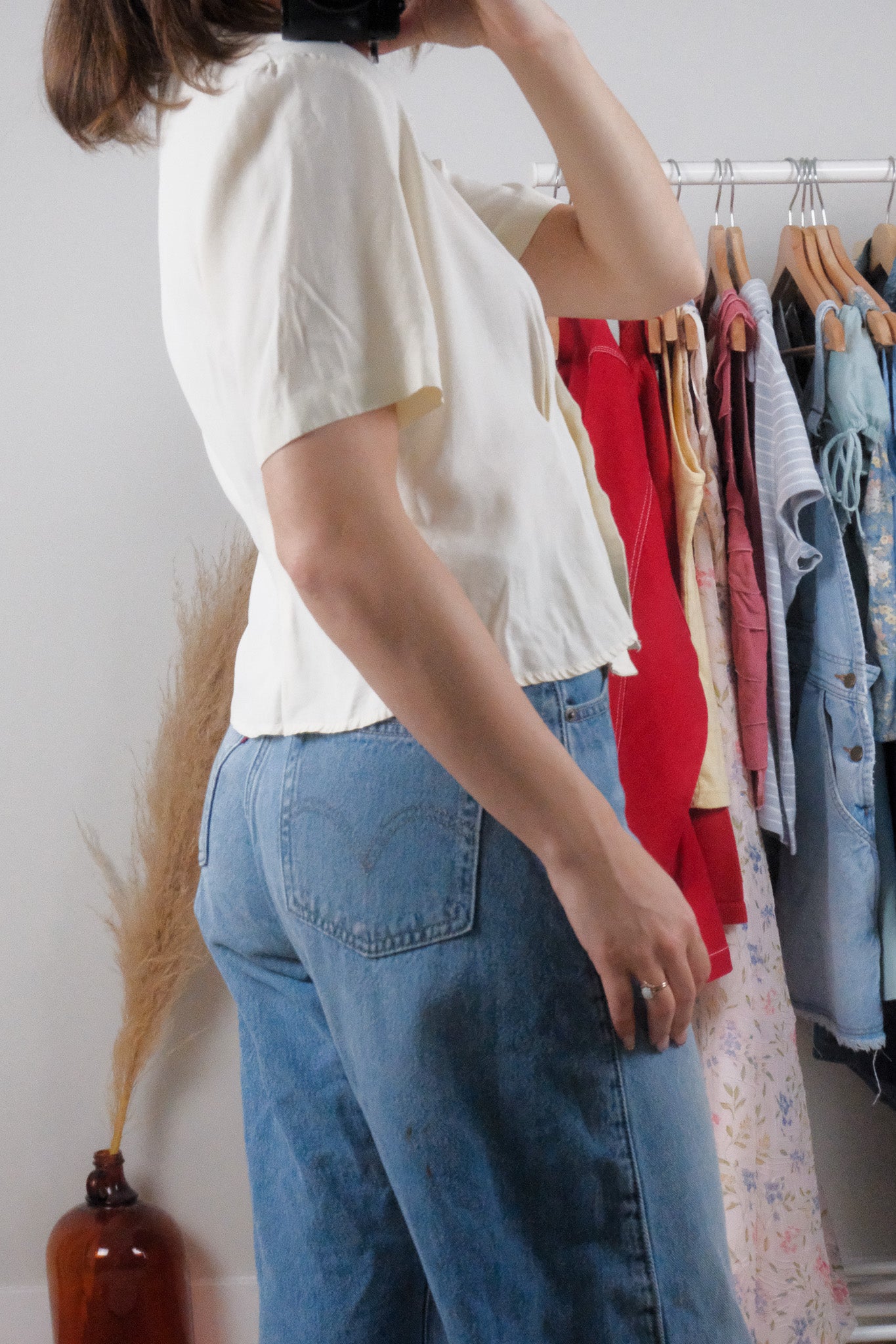Vintage x Collar Short-Sleeve Top (M)