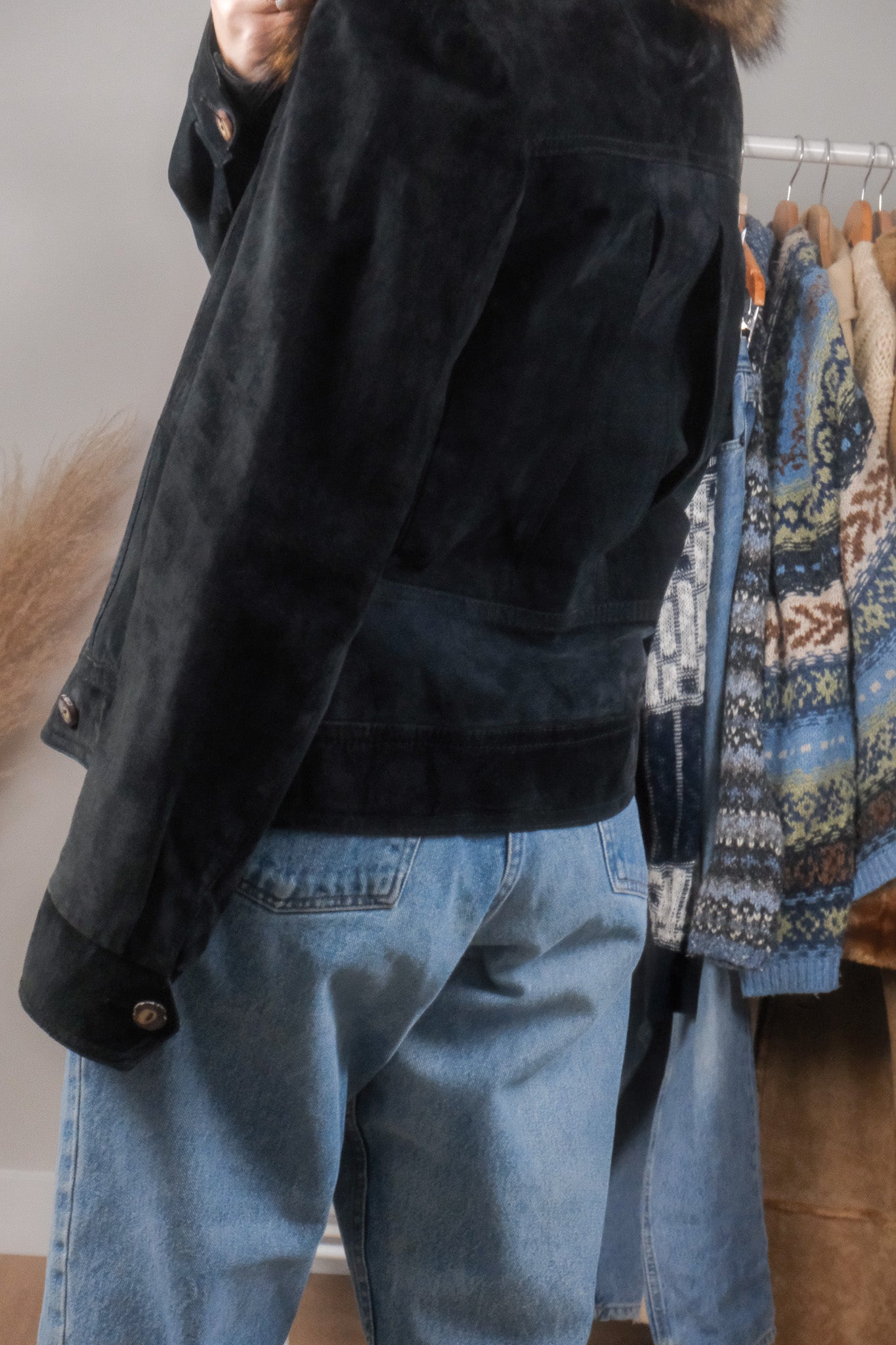 Made in Canada x Vintage x Suede Faux Fur Jacket (S/M)