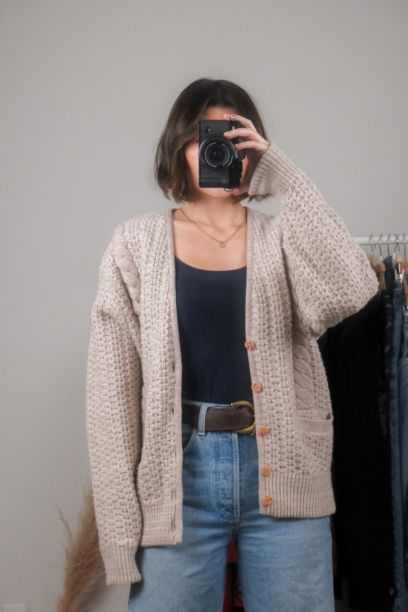 Made in Canada x Vintage x Chunky Knit Cardigan (L)