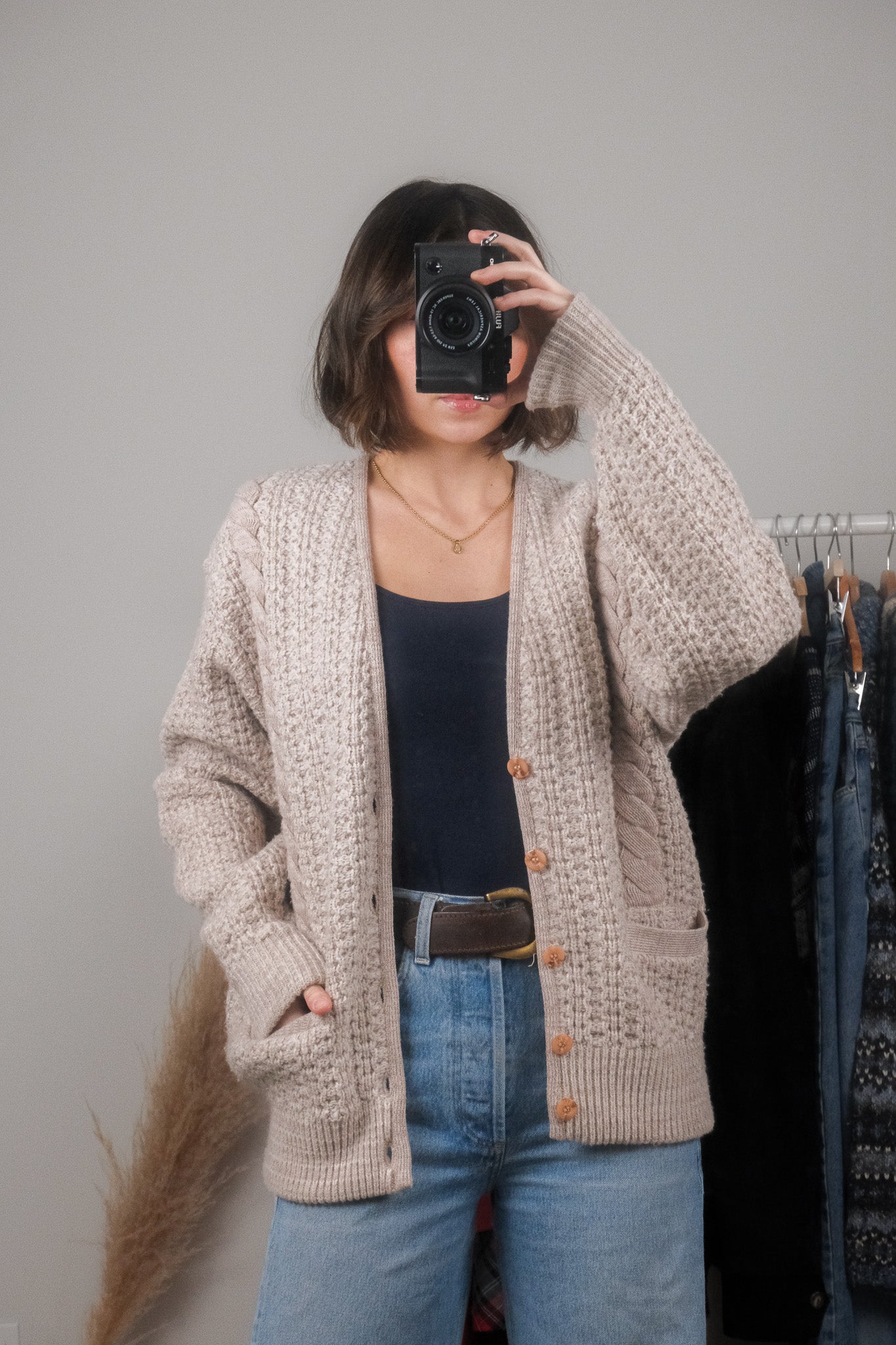 Made in Canada x Vintage x Chunky Knit Cardigan (L)
