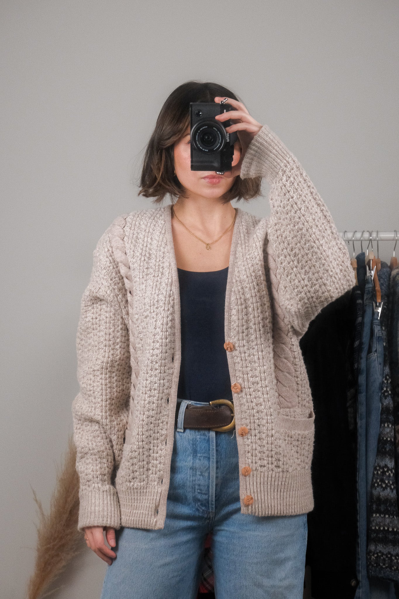 Made in Canada x Vintage x Chunky Knit Cardigan (L)