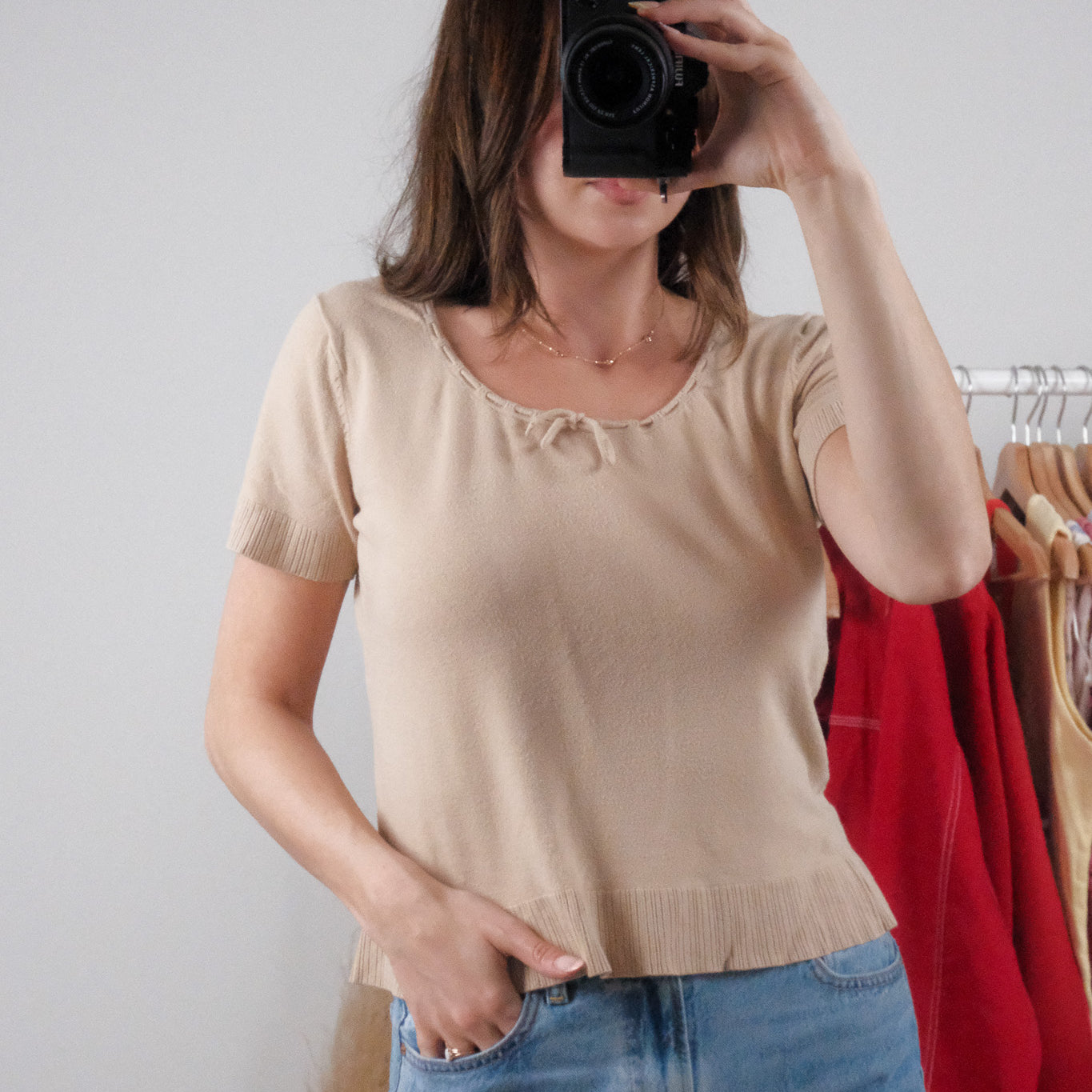 Vintage x Short-Sleeve Knit (M)