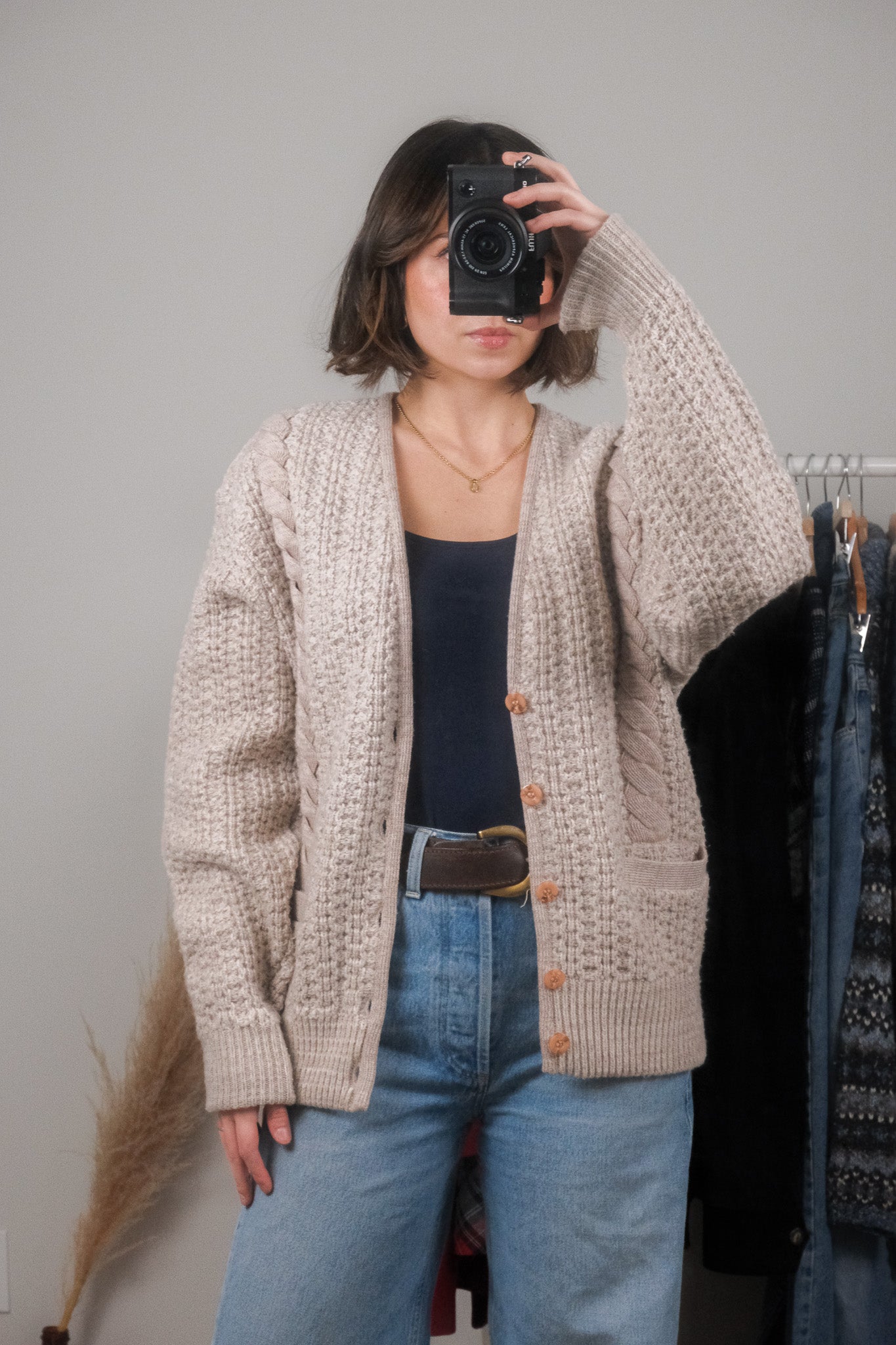 Made in Canada x Vintage x Chunky Knit Cardigan (L)