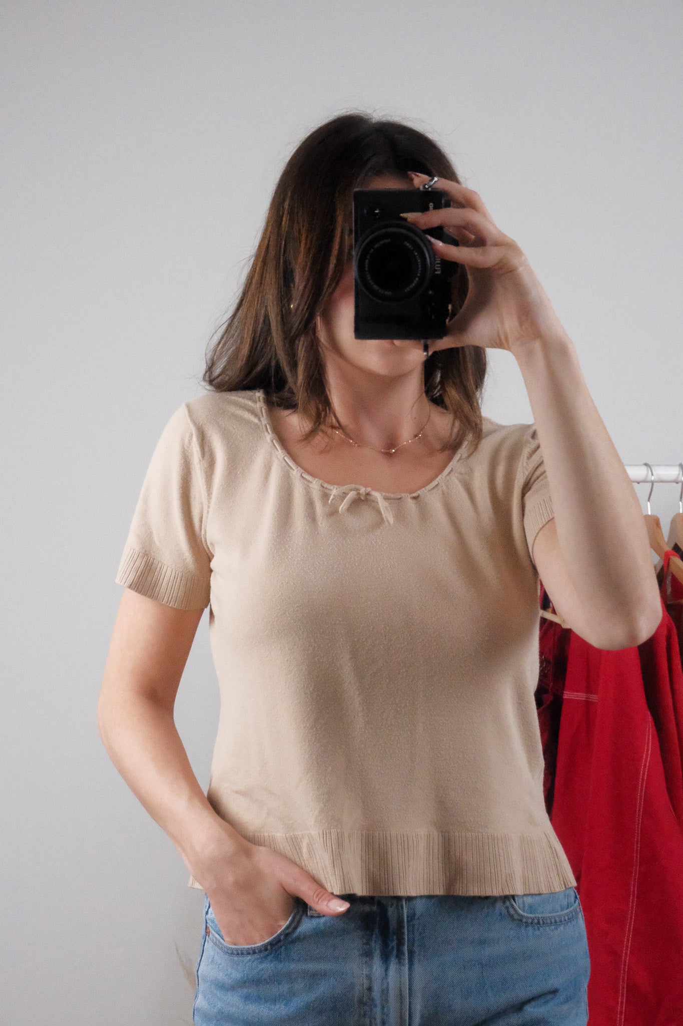 Vintage x Short-Sleeve Knit (M)
