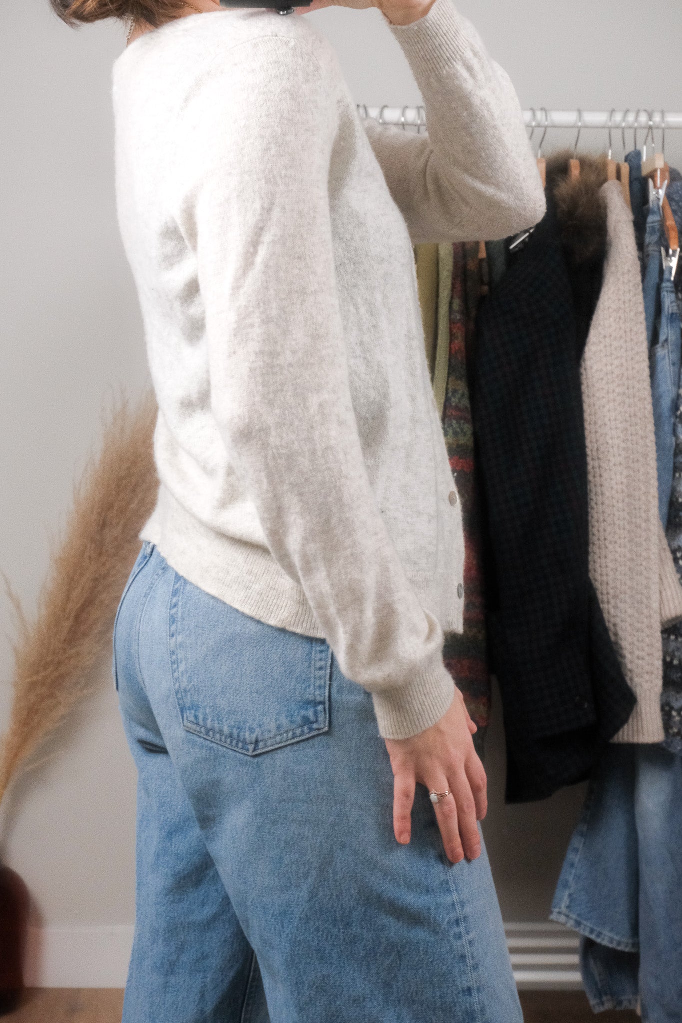 Vintage x Cashmere Speckled Cardigan (M)