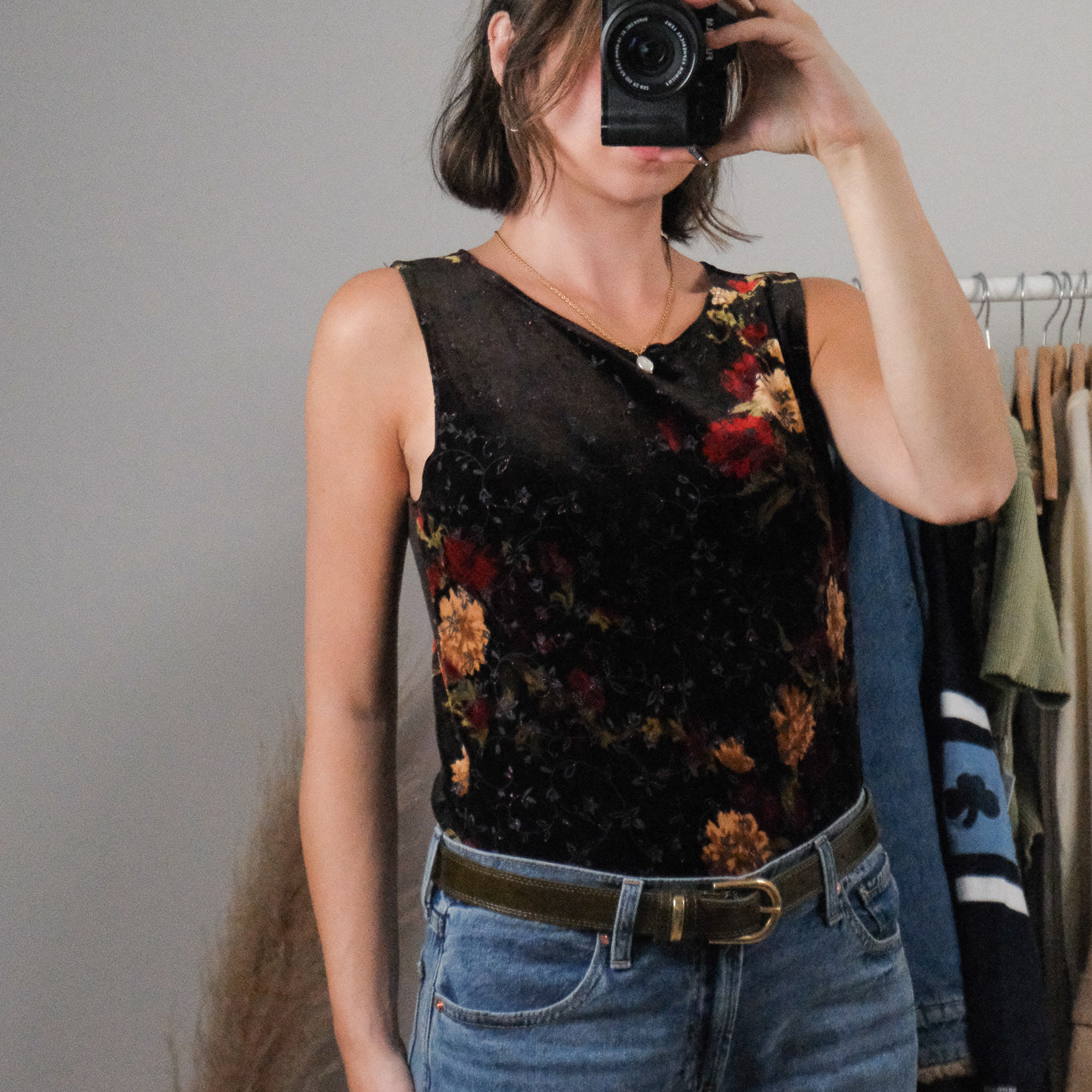 Vintage x Velvet Shimmer Top (M)