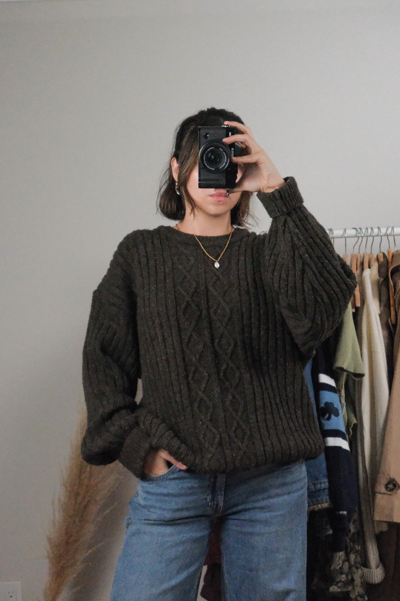 Made in Canada x Vintage x Wool Blend Speckled Chunky Knit (L-XXL)