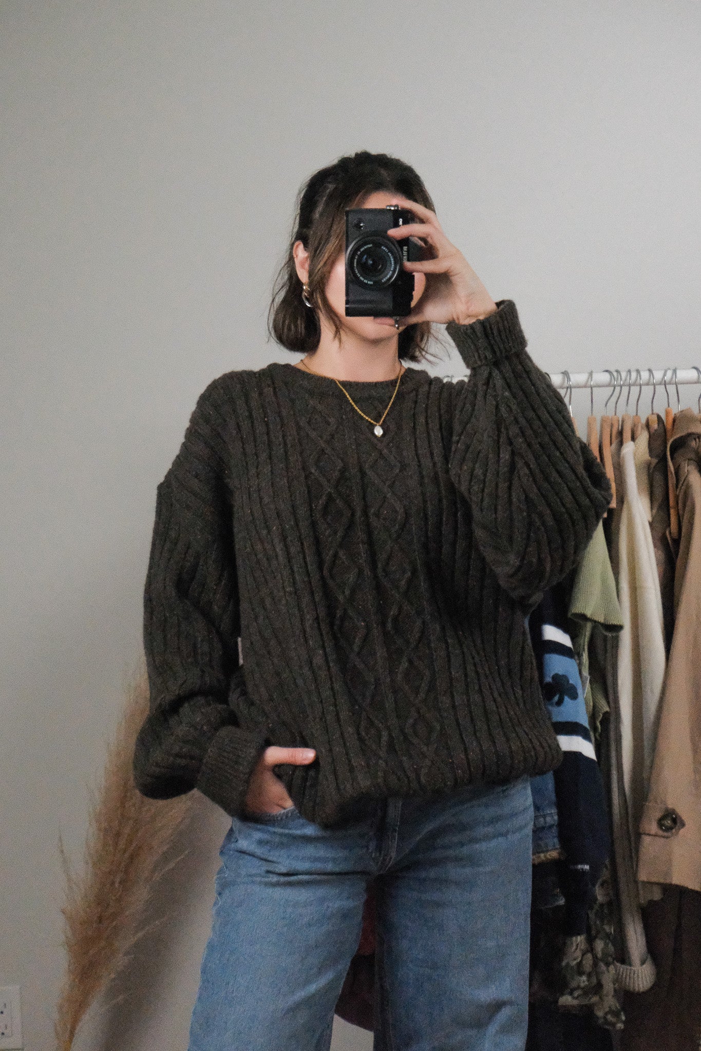 Made in Canada x Vintage x Wool Blend Speckled Chunky Knit (L-XXL)