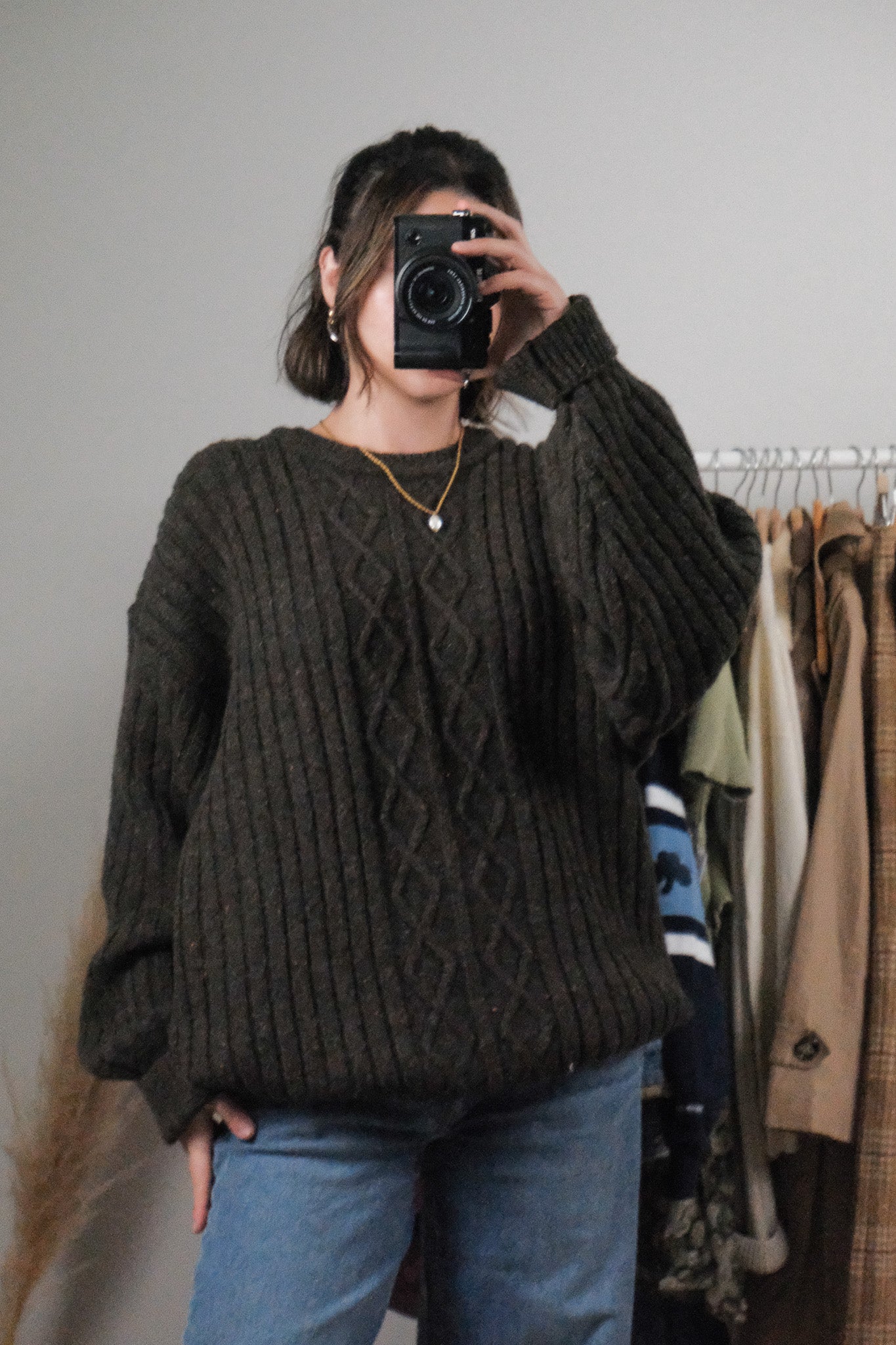 Made in Canada x Vintage x Wool Blend Speckled Chunky Knit (L-XXL)