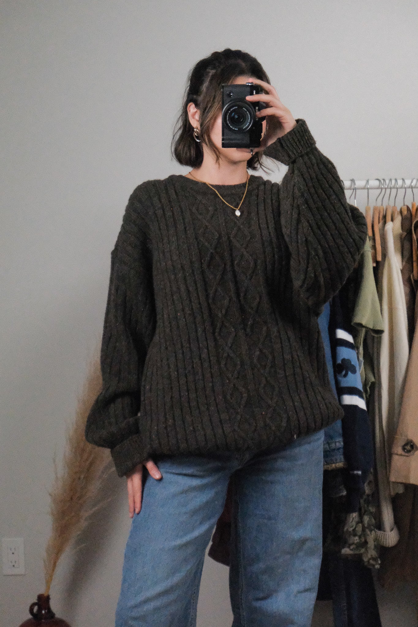 Made in Canada x Vintage x Wool Blend Speckled Chunky Knit (L-XXL)