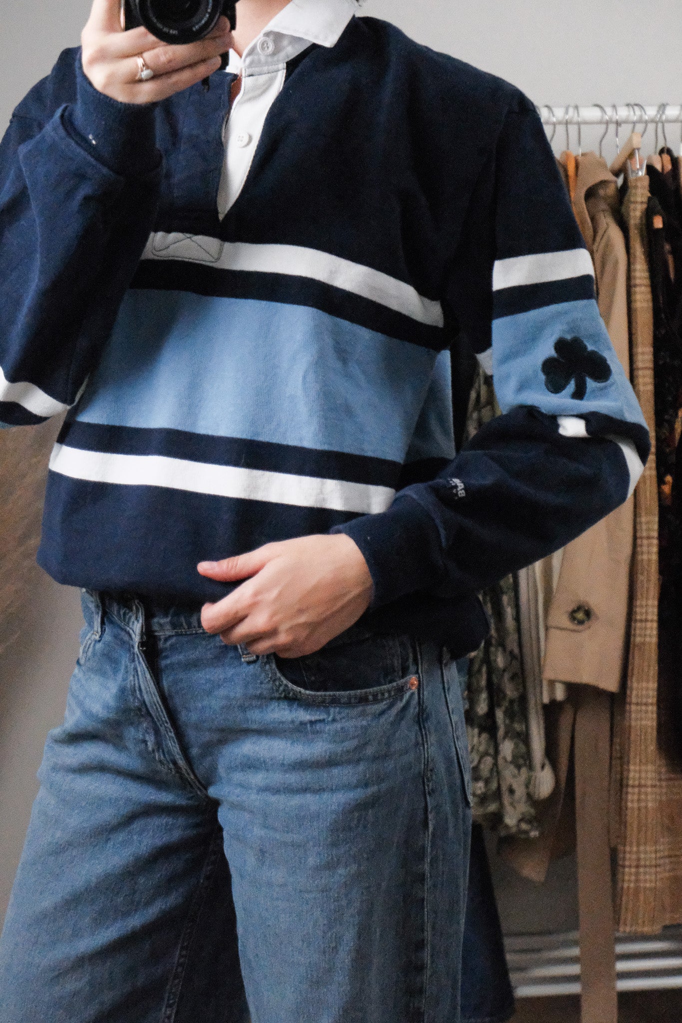 Made in Canada x Cotton Rugby Polo Top (M/L)