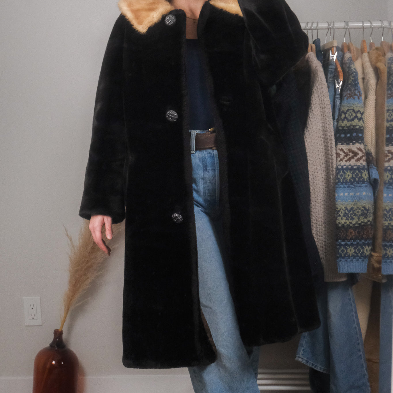 Vintage x Faux Fur Jacket (M)