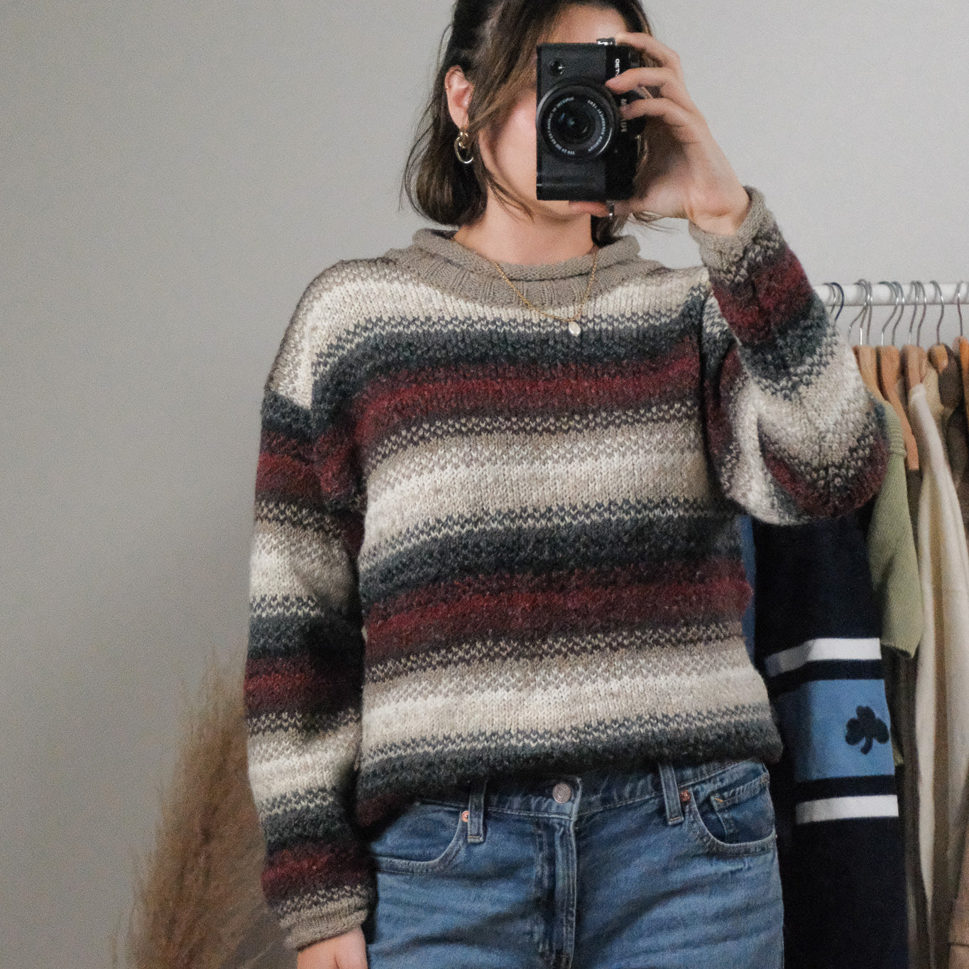 Vintage x Wool Blend Striped Sweater (S/M)