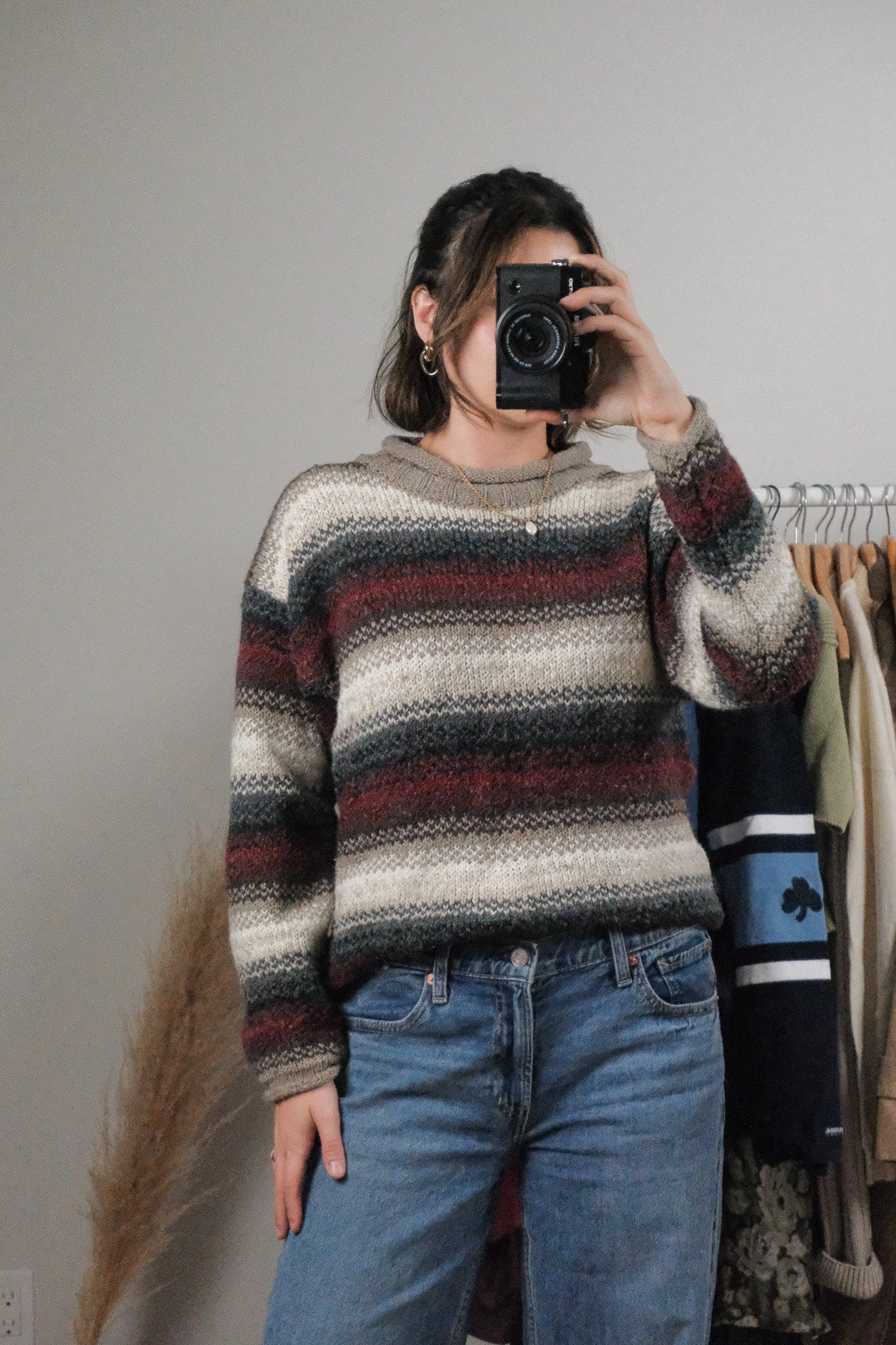 Vintage x Wool Blend Striped Sweater (S/M)
