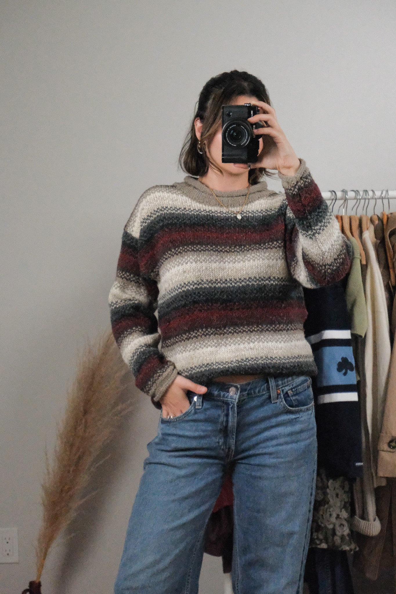 Vintage x Wool Blend Striped Sweater (S/M)