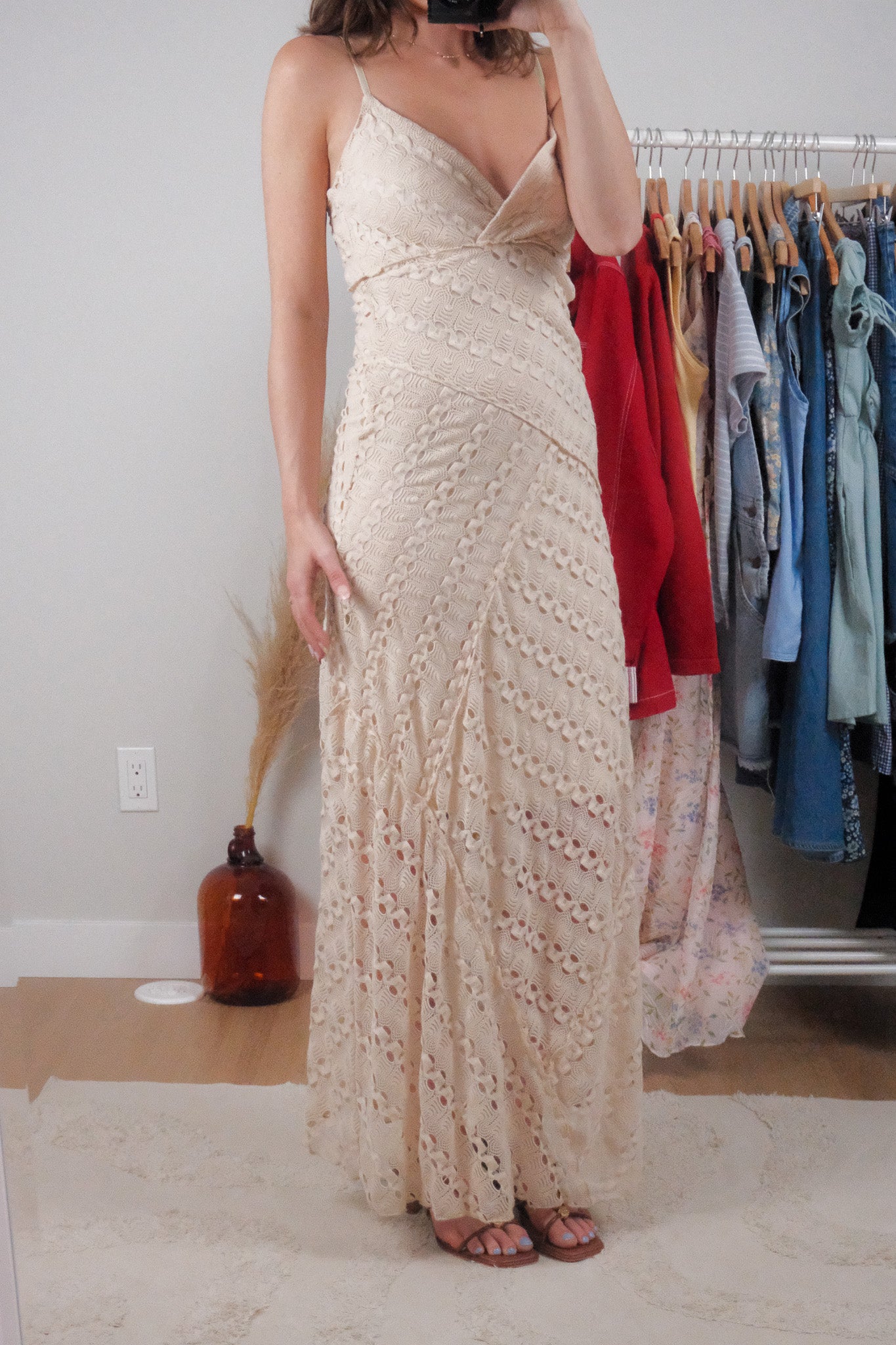 Vintage x Textured Maxi Dress (XS)