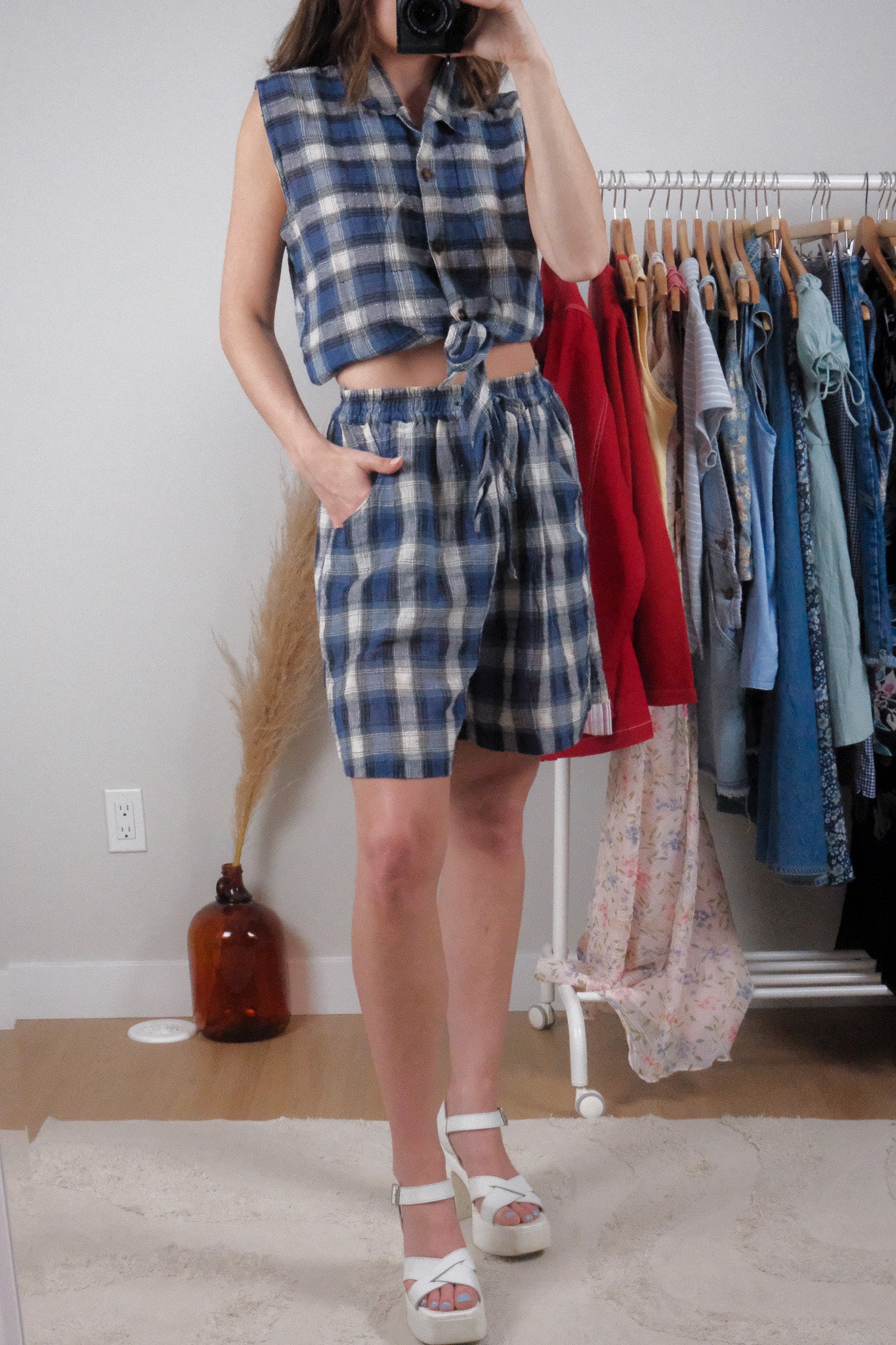 Vintage x Cotton Plaid Two Piece Set (6)