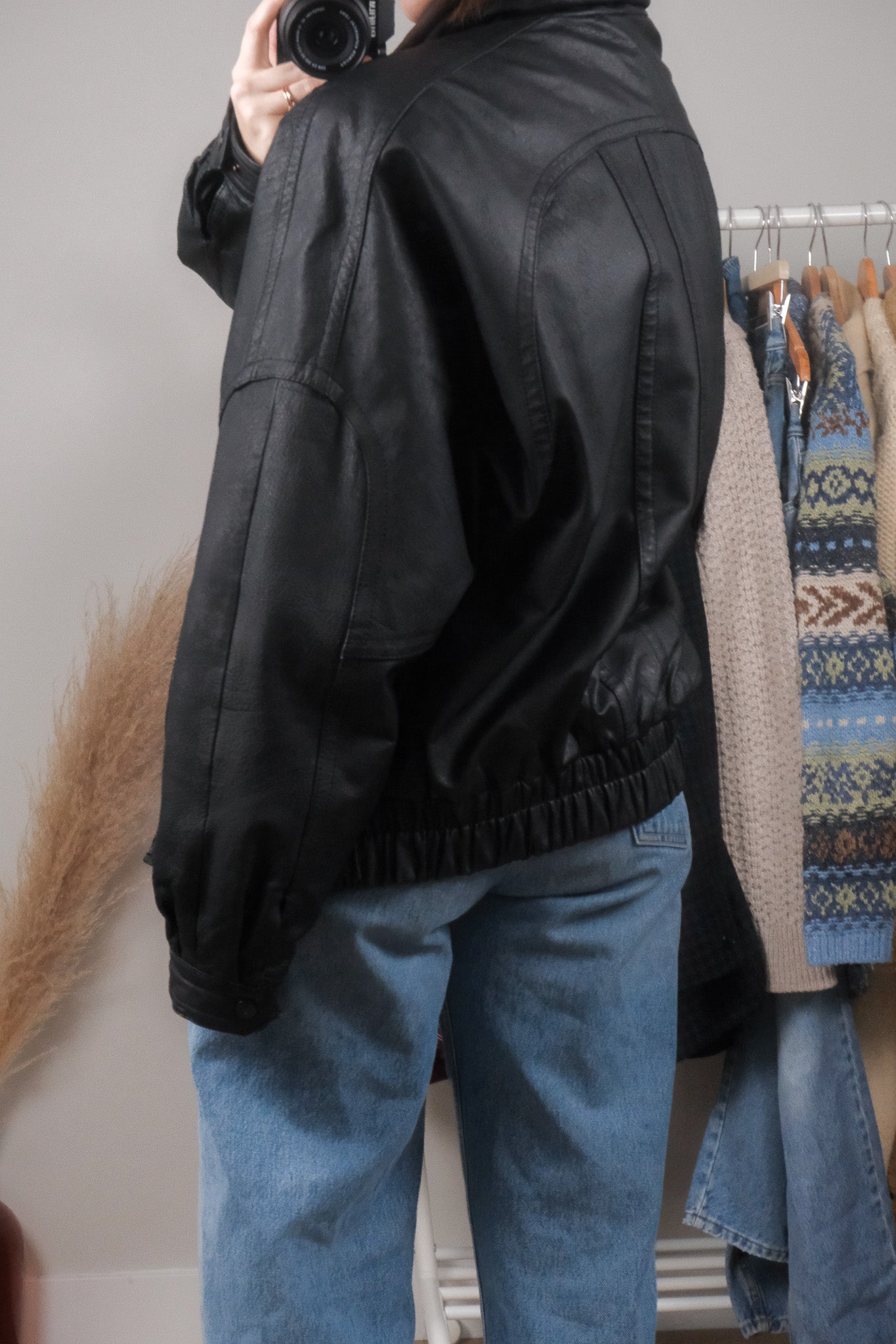 Vintage x Leather Bomber (M/L)