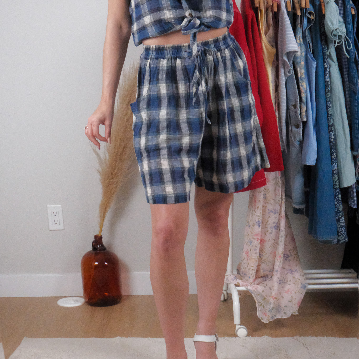 Vintage x Cotton Plaid Two Piece Set (6)
