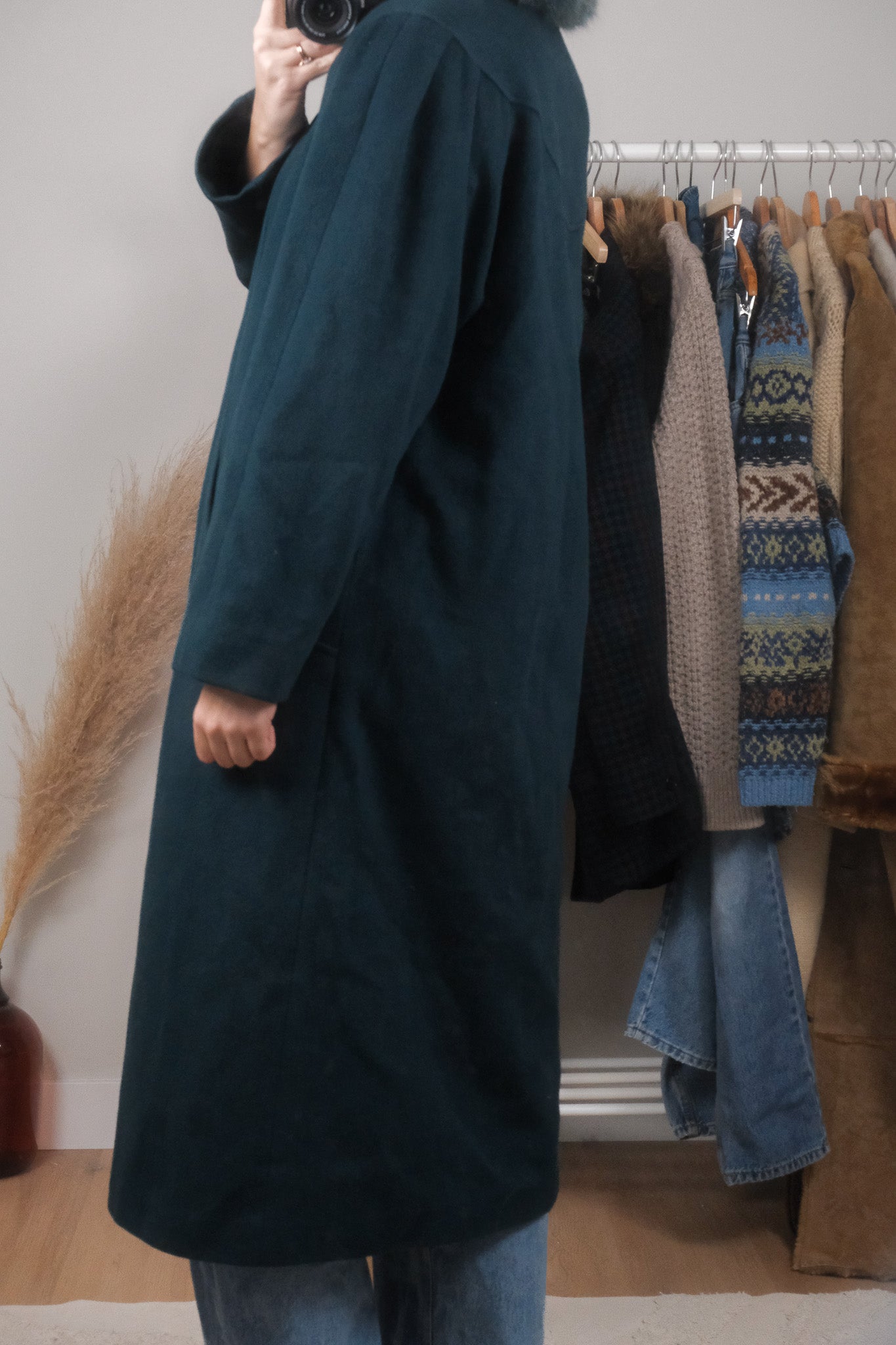 Made in Canada x Vintage x Wool Faux Fur Collar Jacket (M)