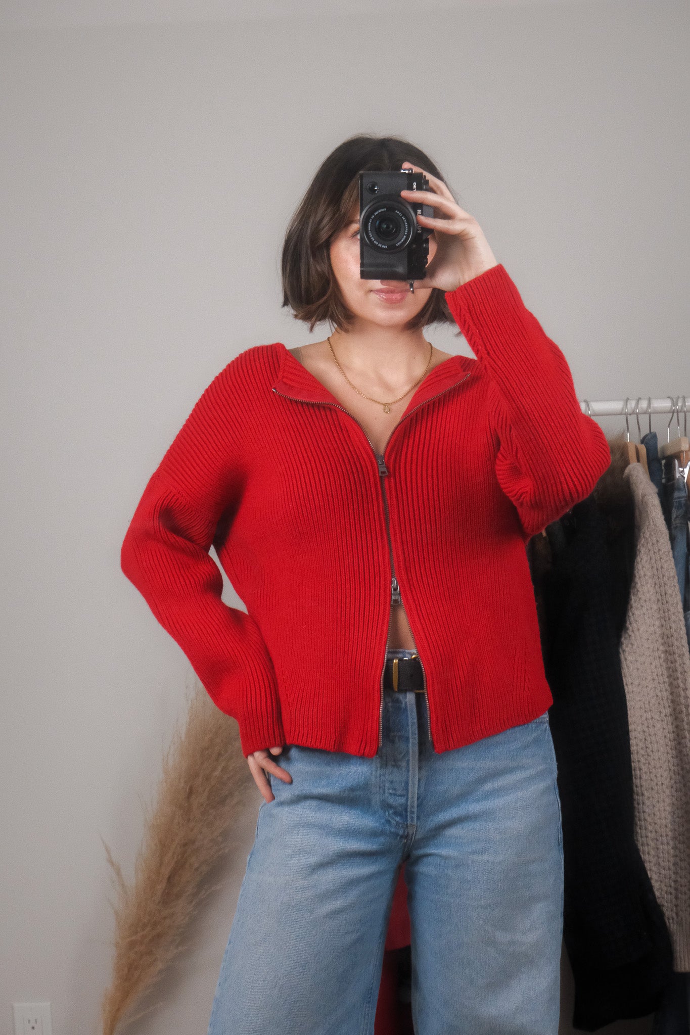 Armani Exchange x Wool Blend Zip Up Cardigan (M/L)