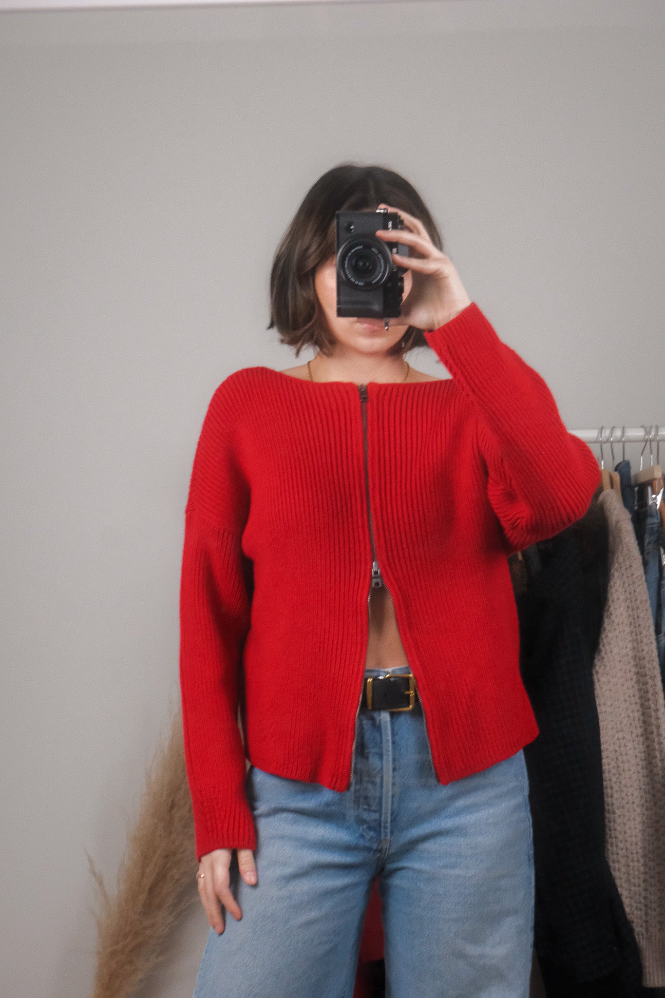 Armani Exchange x Wool Blend Zip Up Cardigan (M/L)