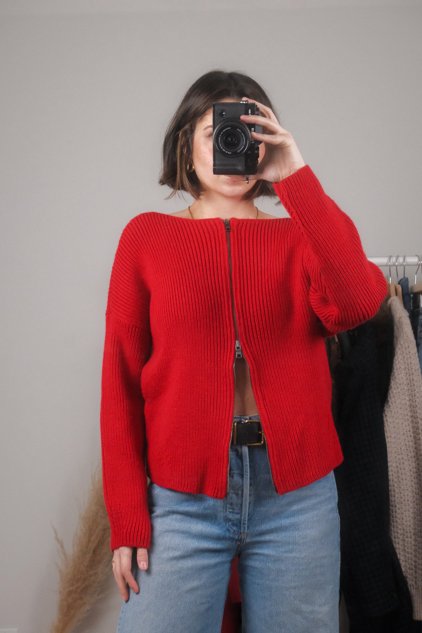 Armani Exchange x Wool Blend Zip Up Cardigan (M/L)