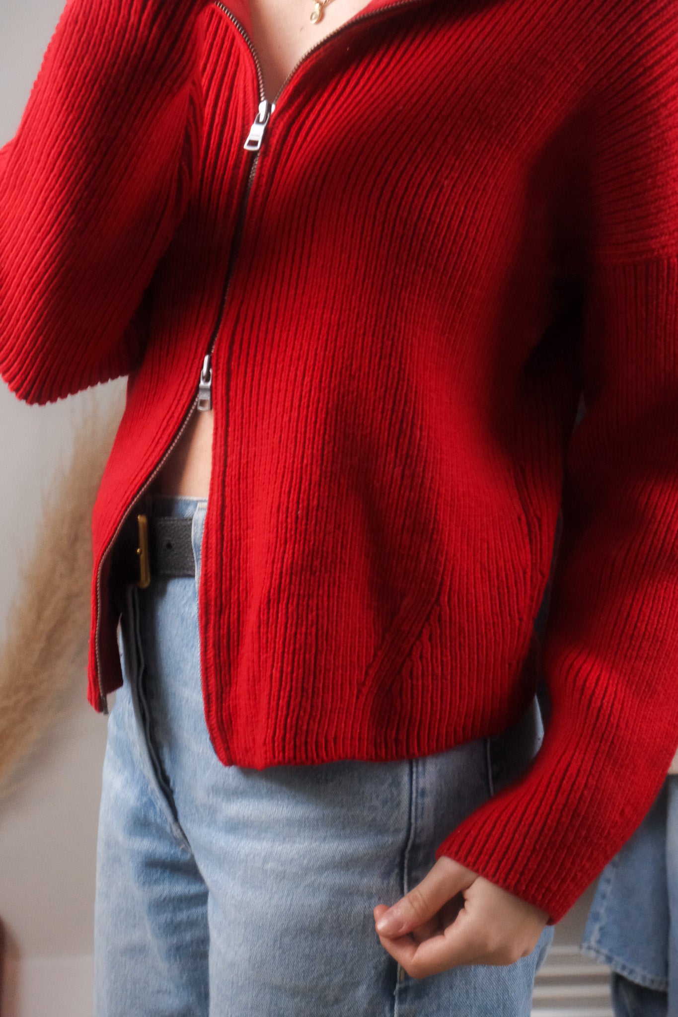 Armani Exchange x Wool Blend Zip Up Cardigan (M/L)