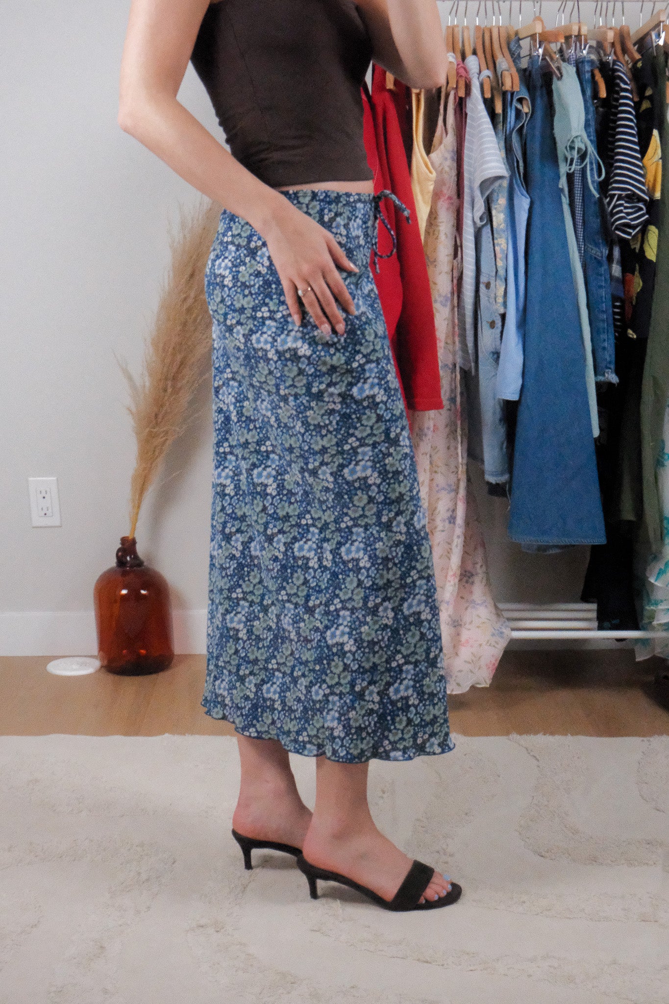 Made in Canada x Vintage x Floral Maxi Skirt (6)