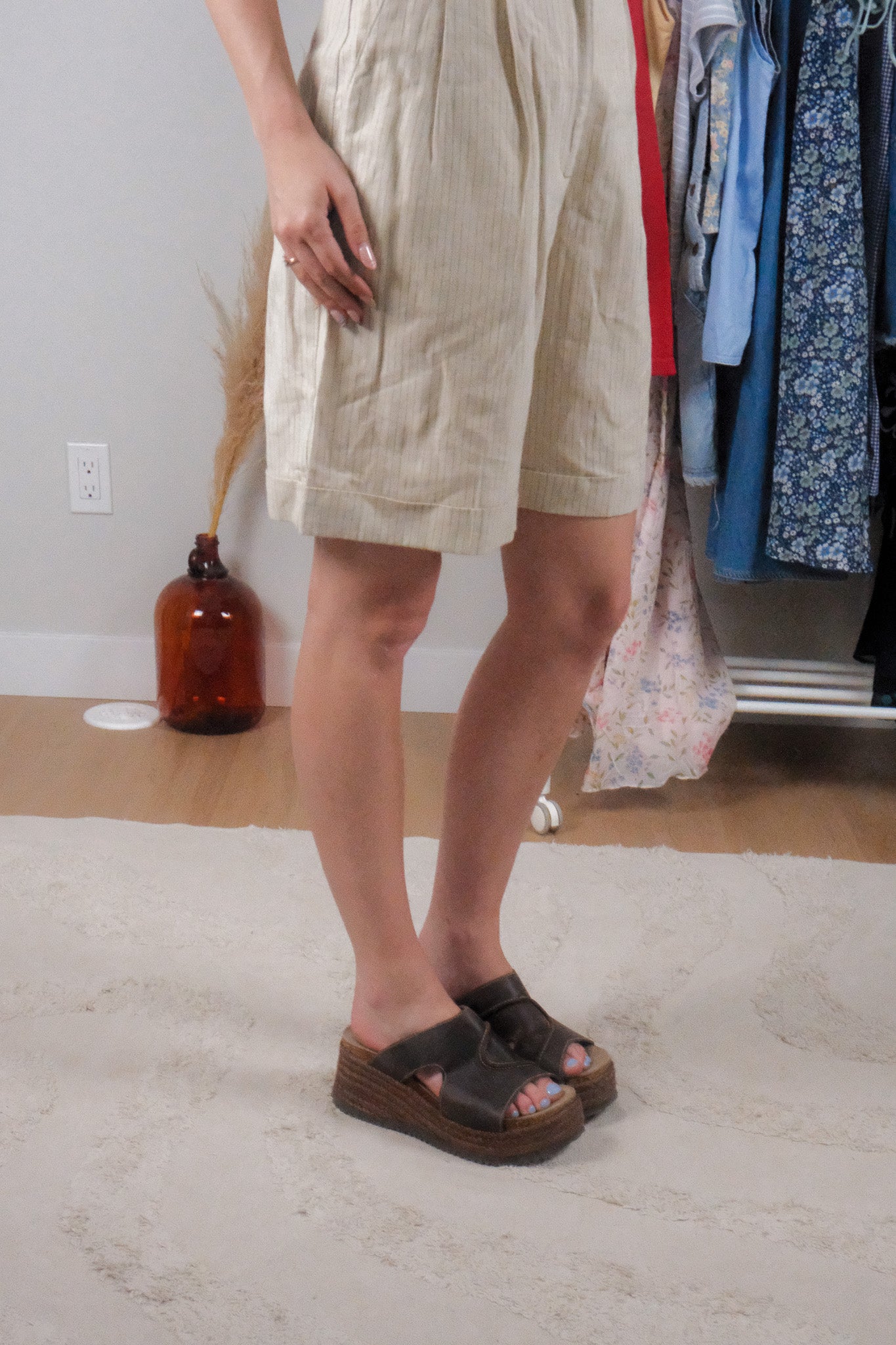 Made in Spain x Vintage x Aldo Leather Platform Sandals (8.5)