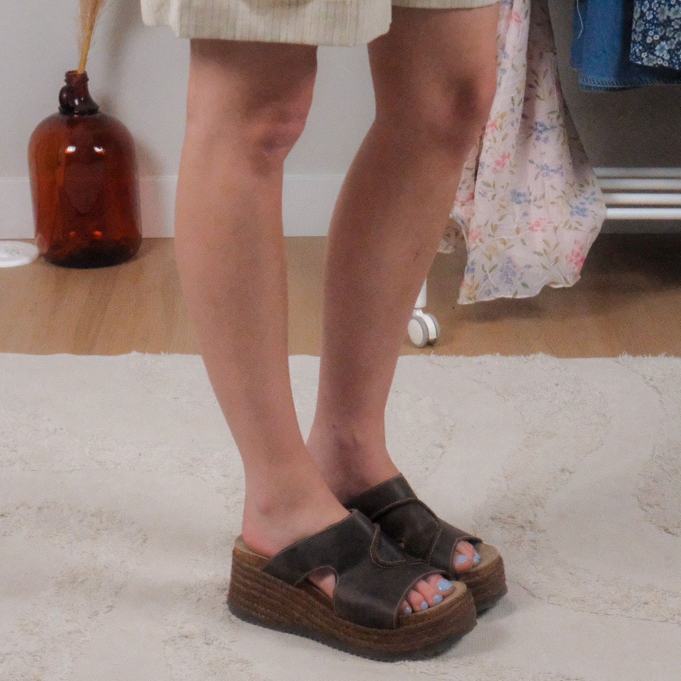 Made in Spain x Vintage x Aldo Leather Platform Sandals (8.5)