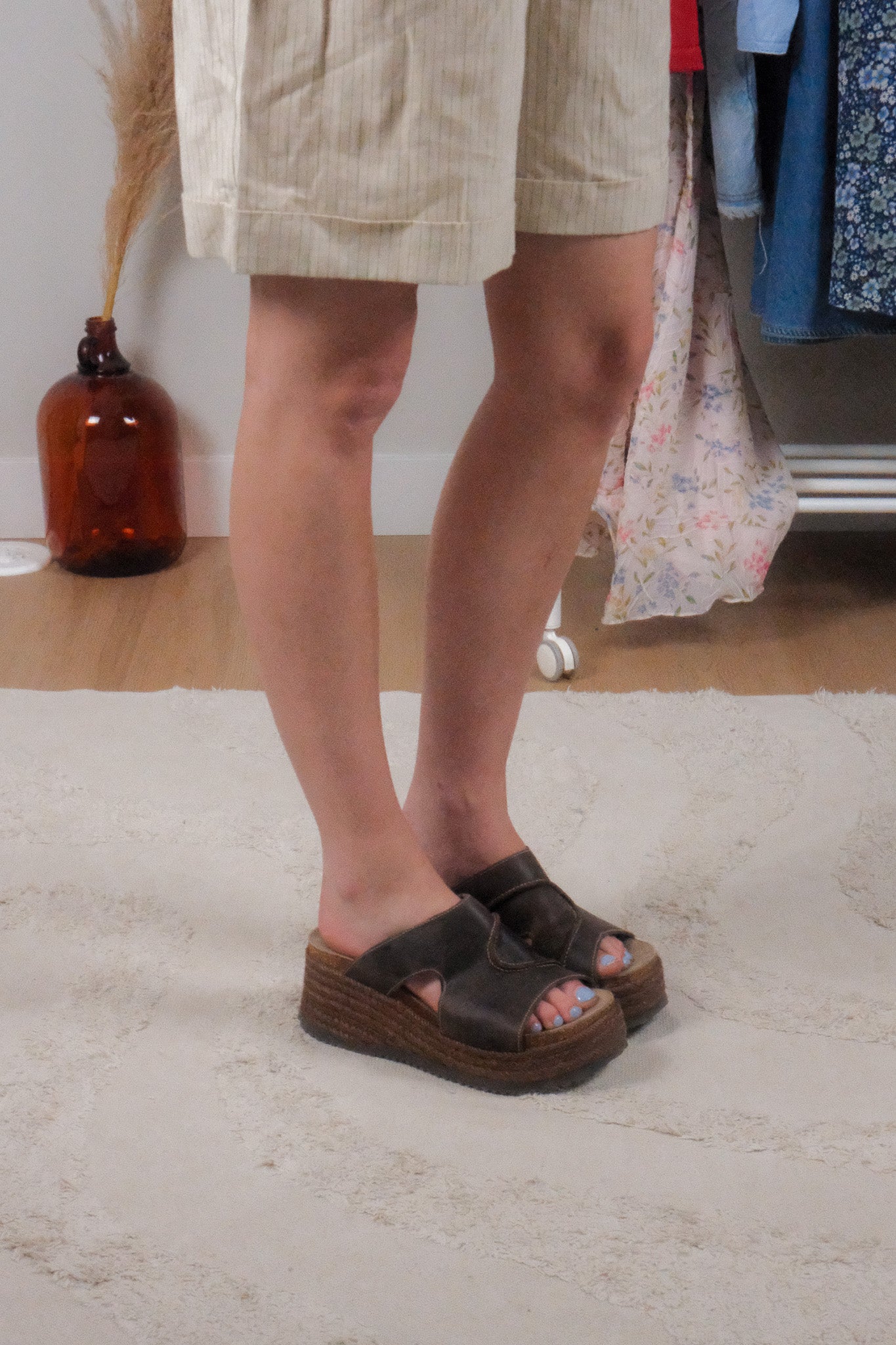 Made in Spain x Vintage x Aldo Leather Platform Sandals (8.5)