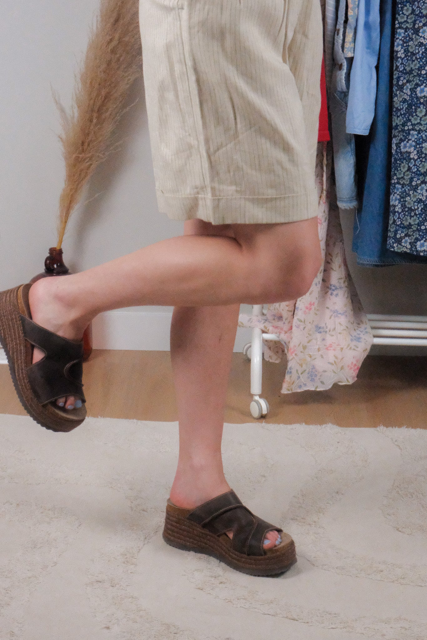 Made in Spain x Vintage x Aldo Leather Platform Sandals (8.5)