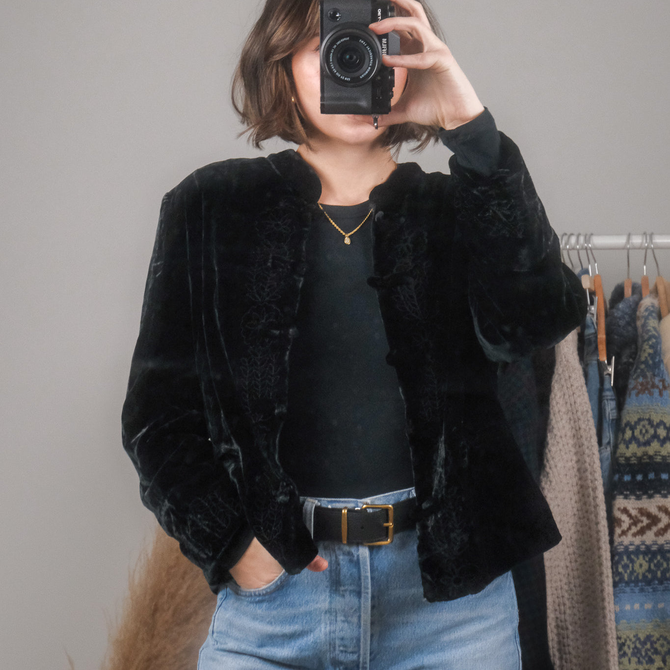 Vintage x Silk Blend Velvet Jacket (M/L)
