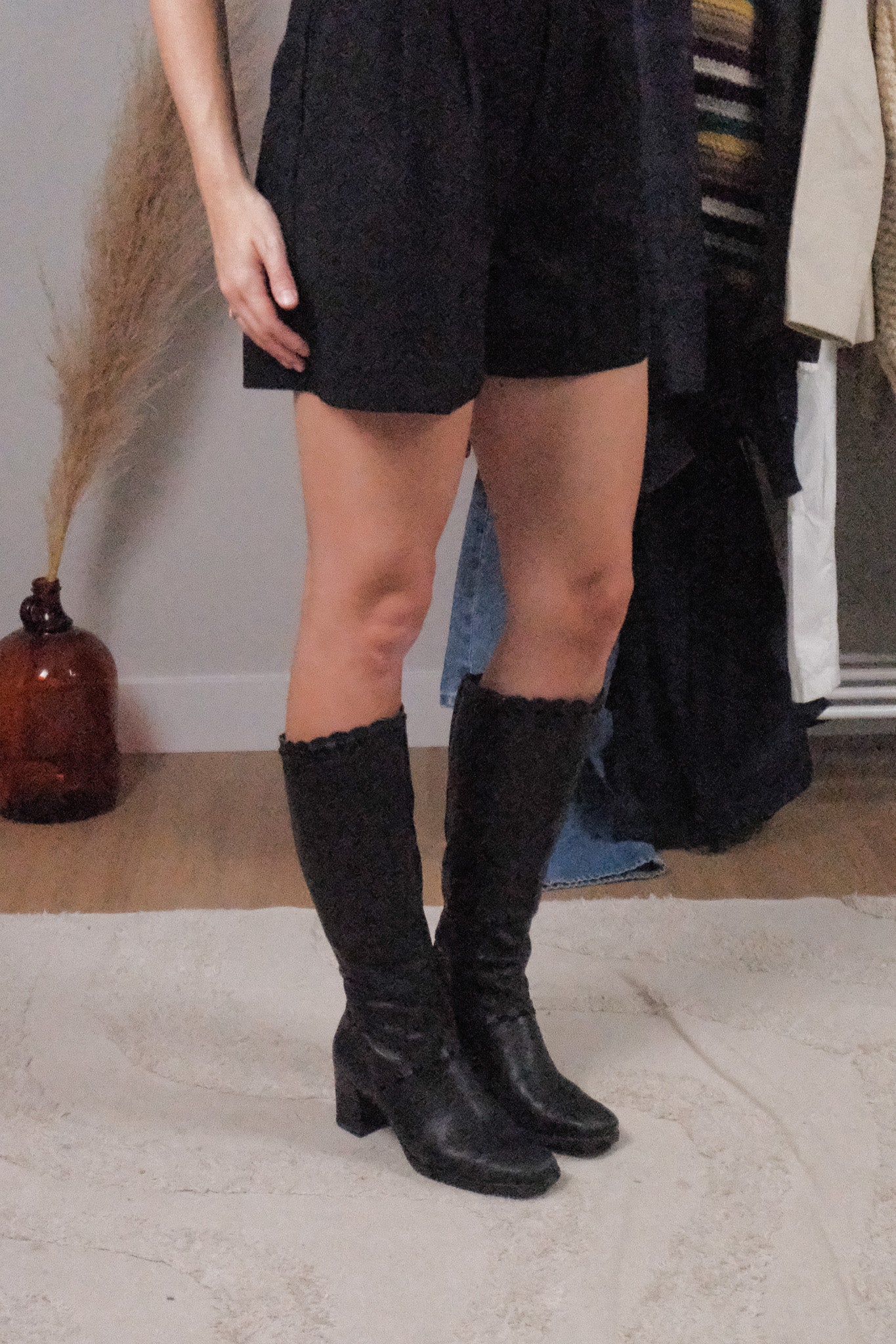 Vintage x Leather Boots (7.5)