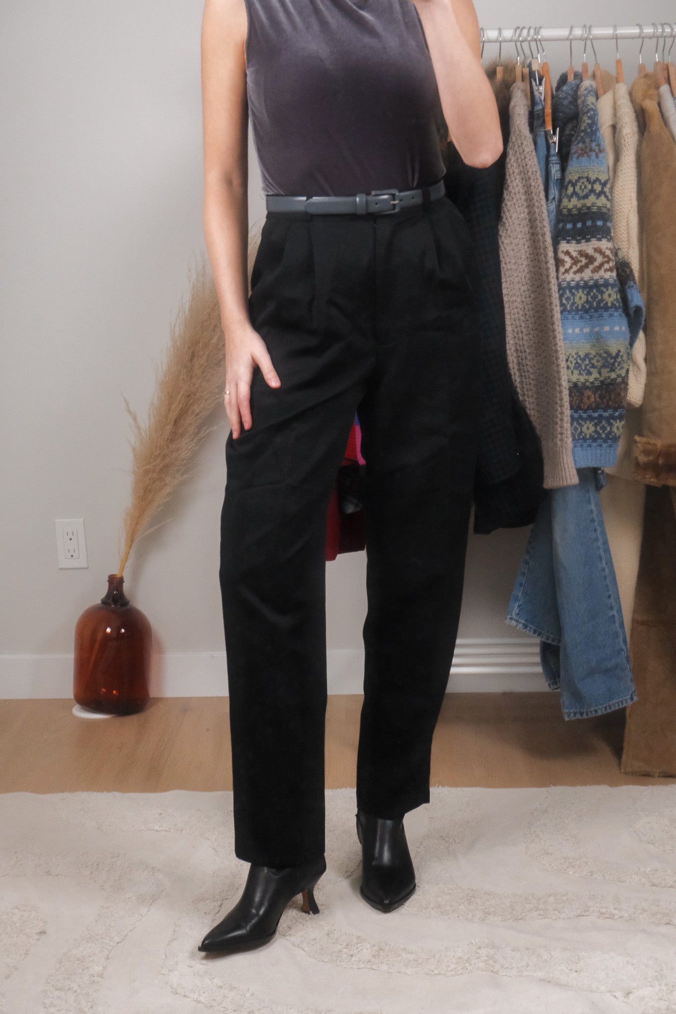 Vintage x Leather Belt (XS/S)