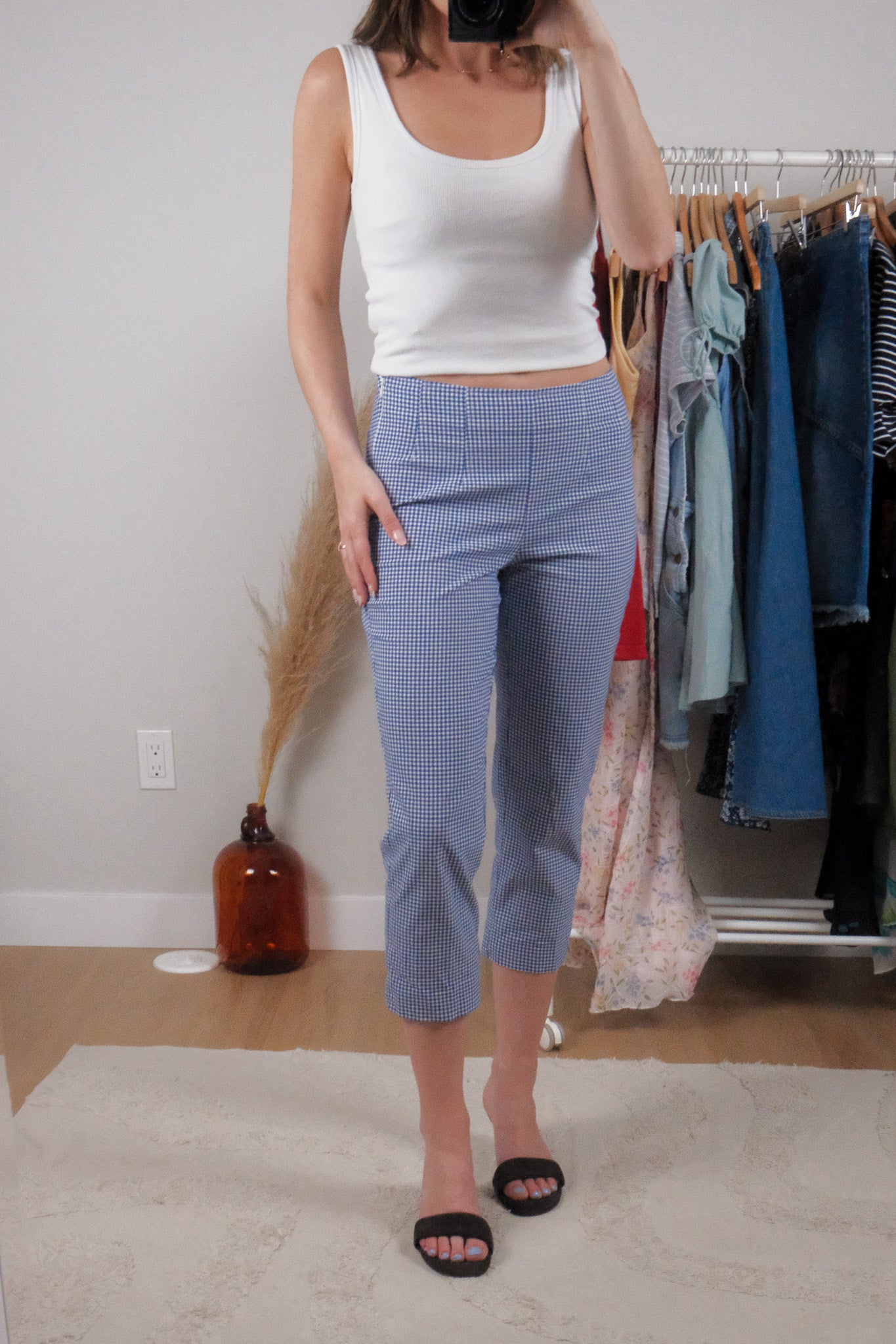 Made in Canada x Vintage x Gingham Capris (4)
