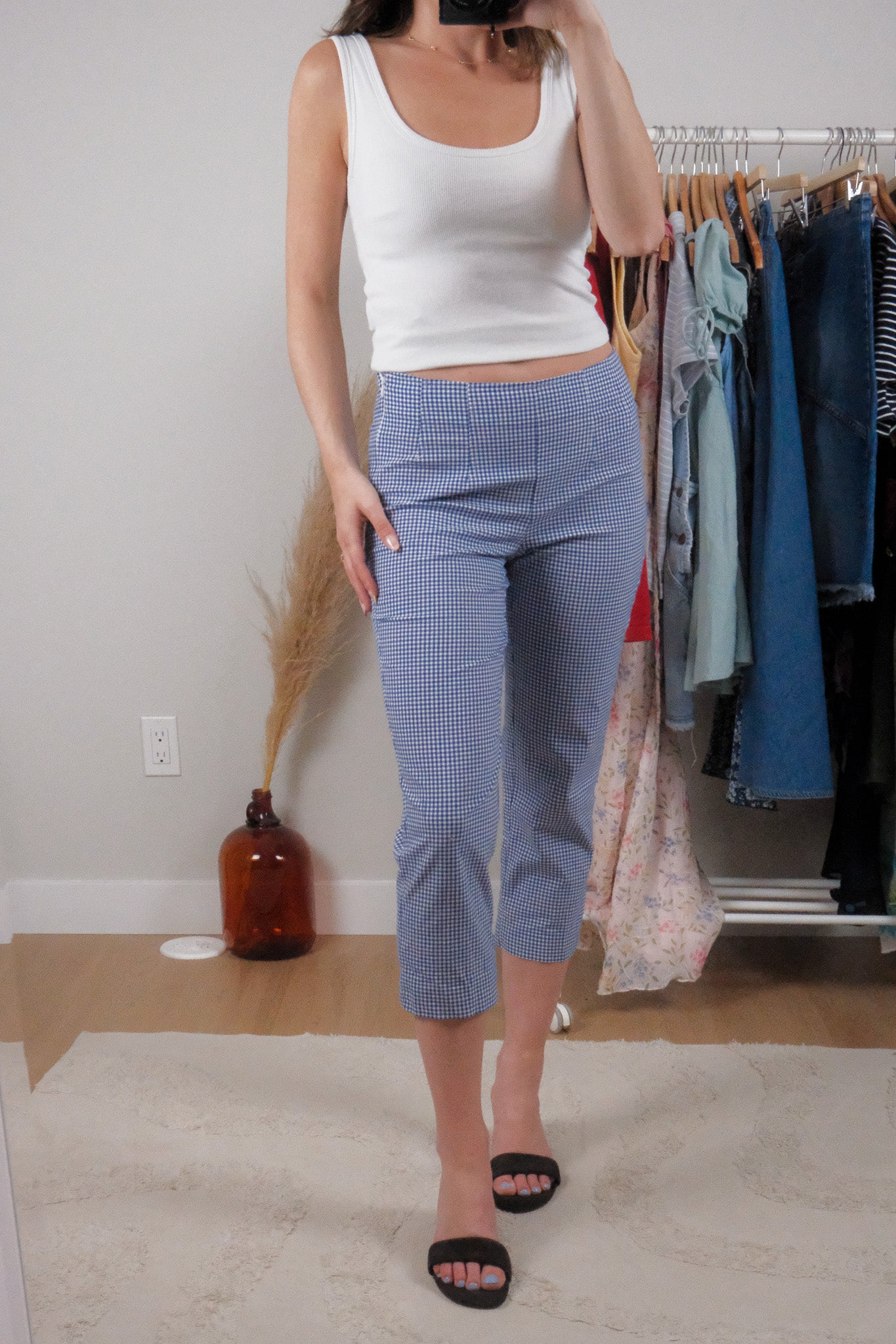 Made in Canada x Vintage x Gingham Capris (4)
