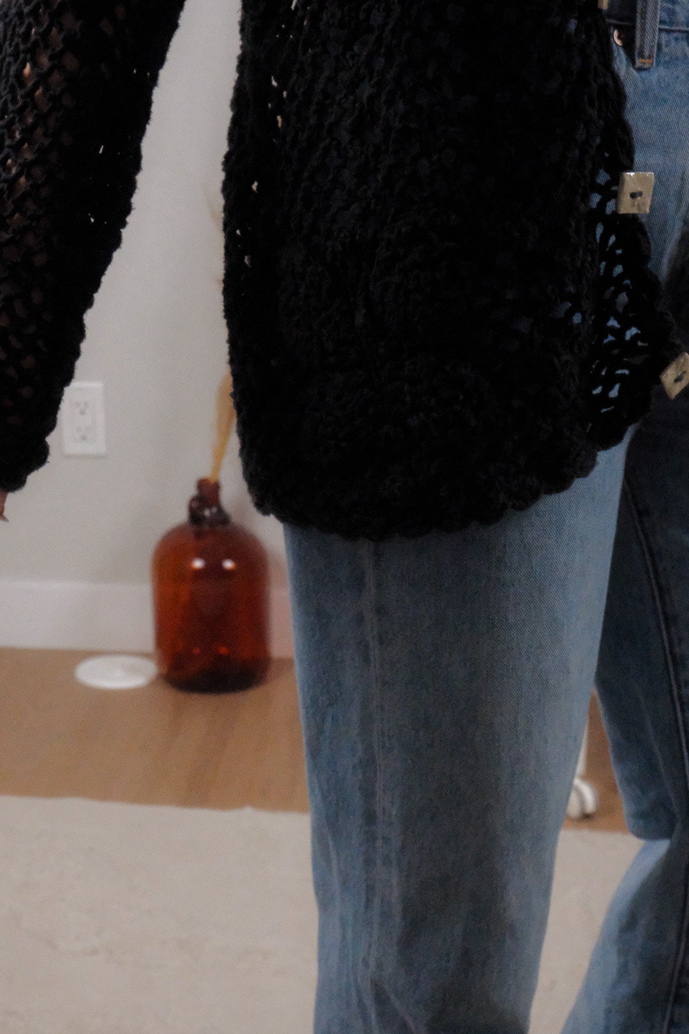Vintage x Cotton Crochet Butterfly Cardigan (L/XL)