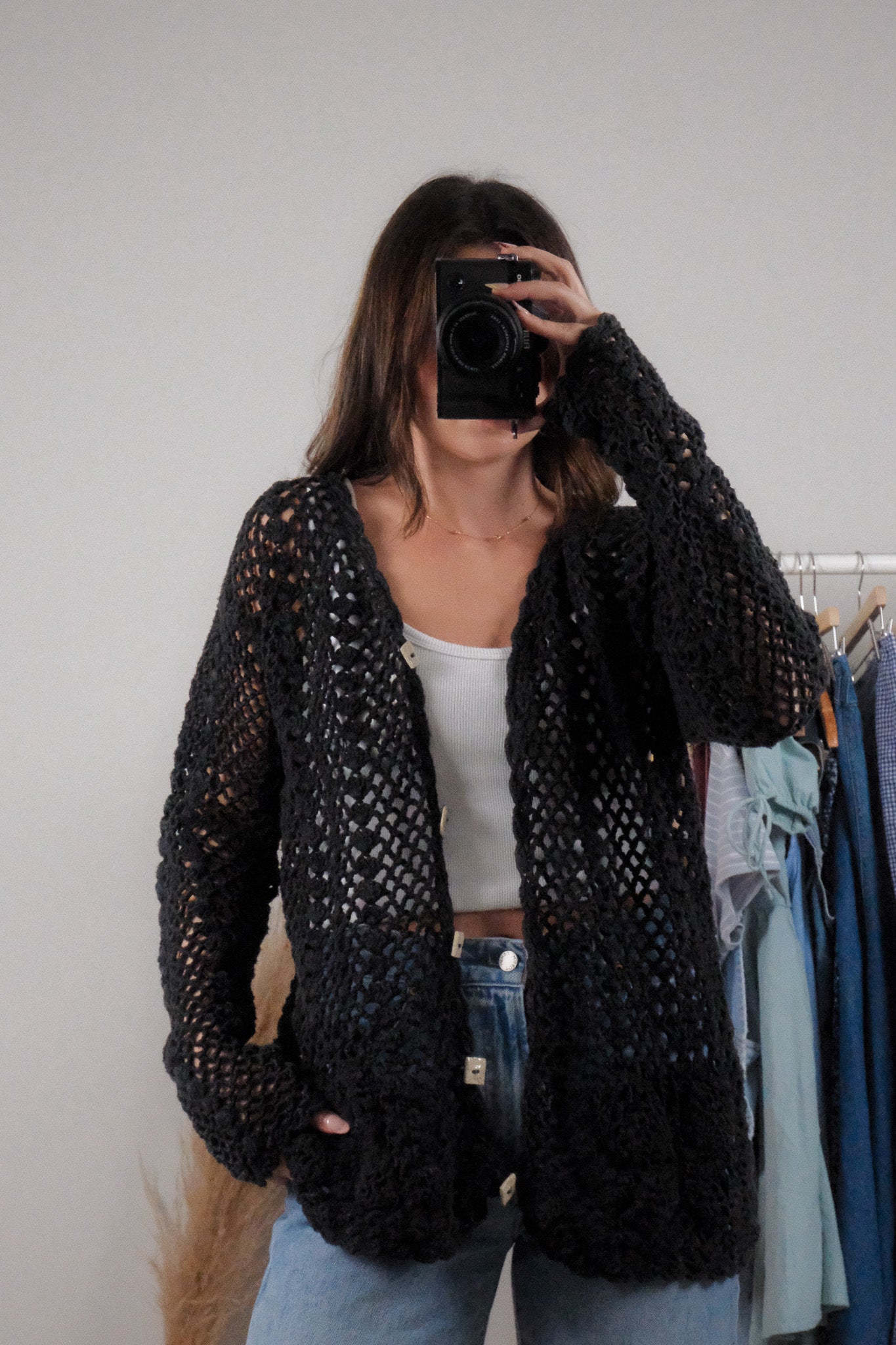 Vintage x Cotton Crochet Butterfly Cardigan (L/XL)