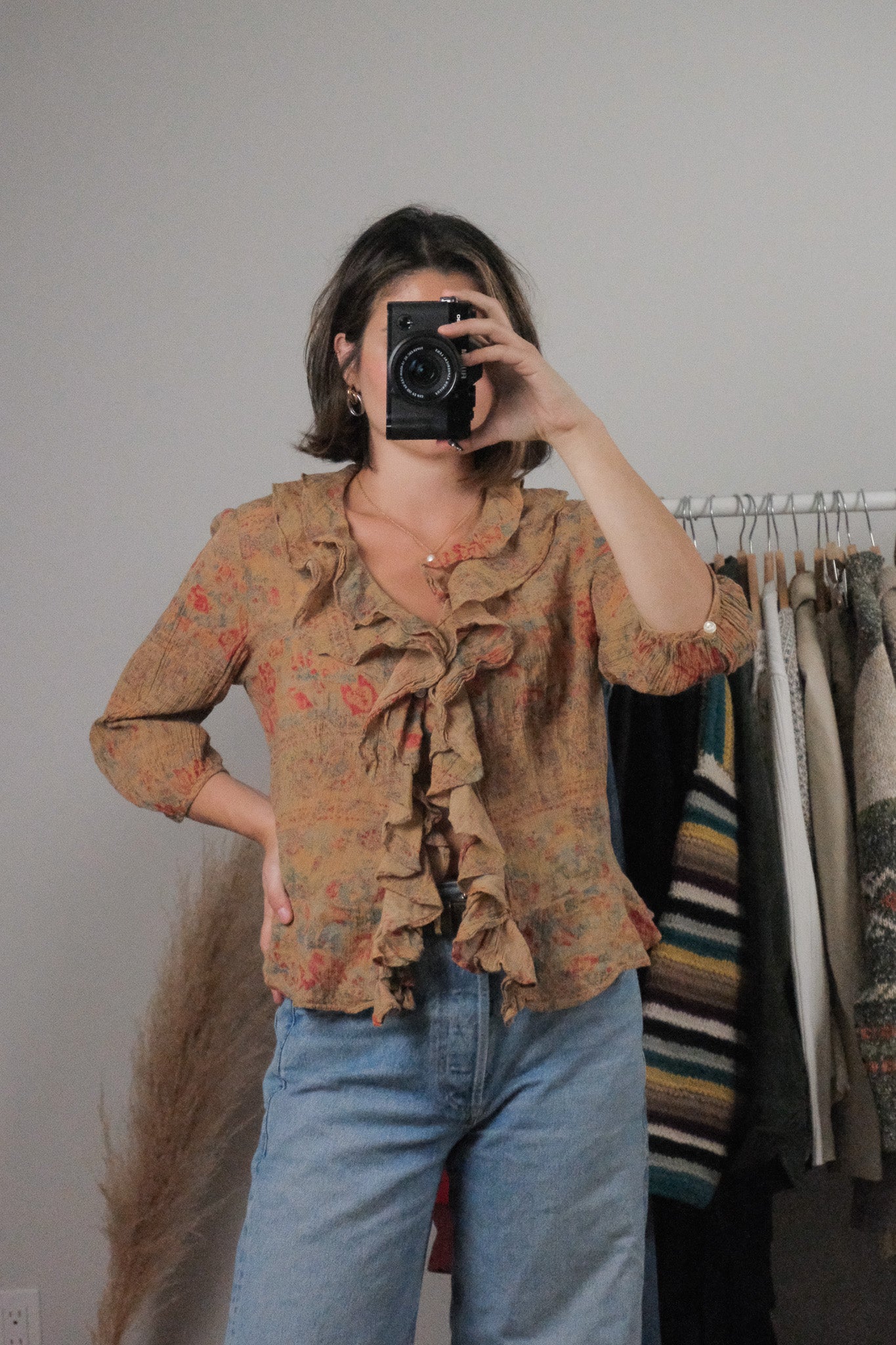 Vintage x Ralph Lauren x Cotton Patterned Blouse (M)