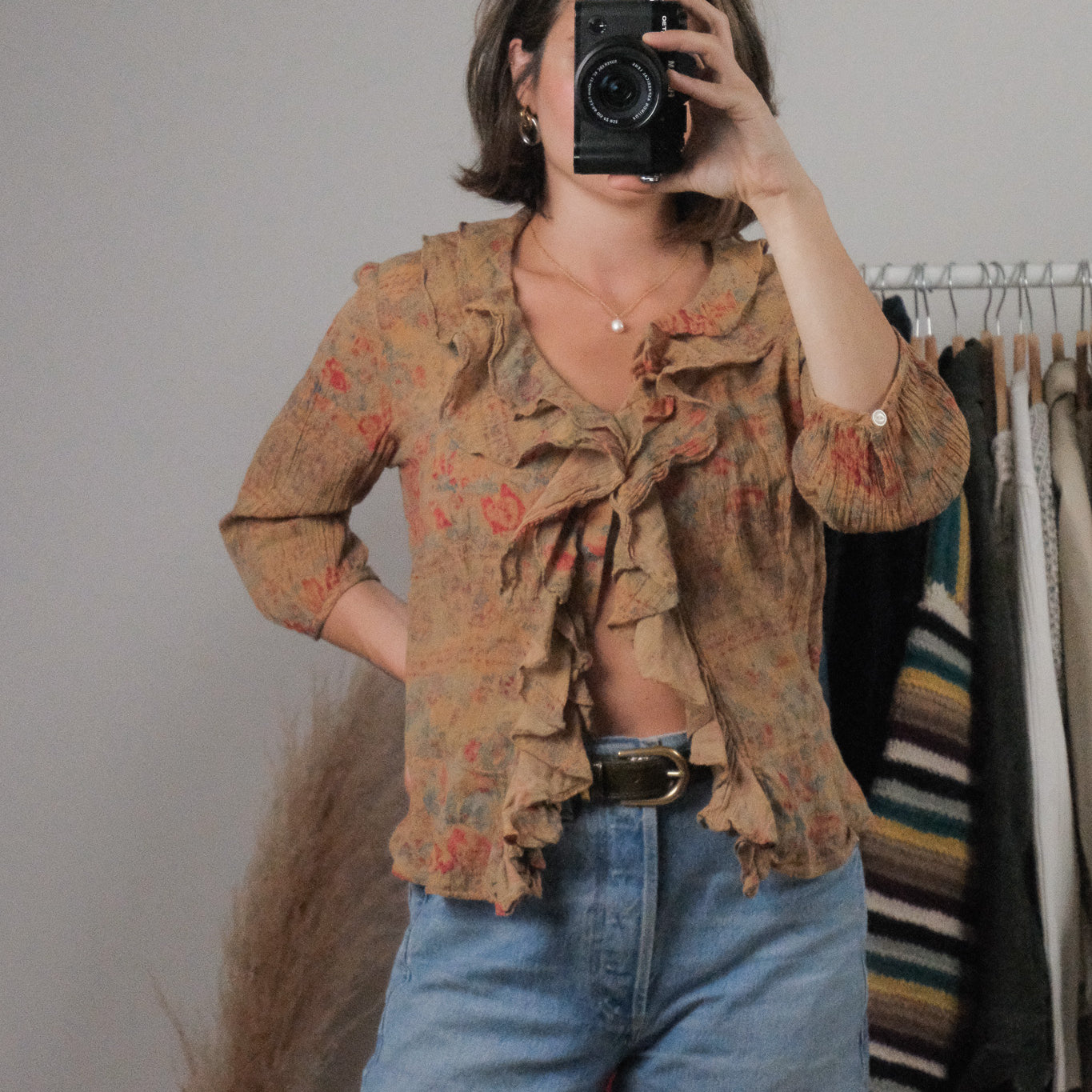 Vintage x Ralph Lauren x Cotton Patterned Blouse (M)