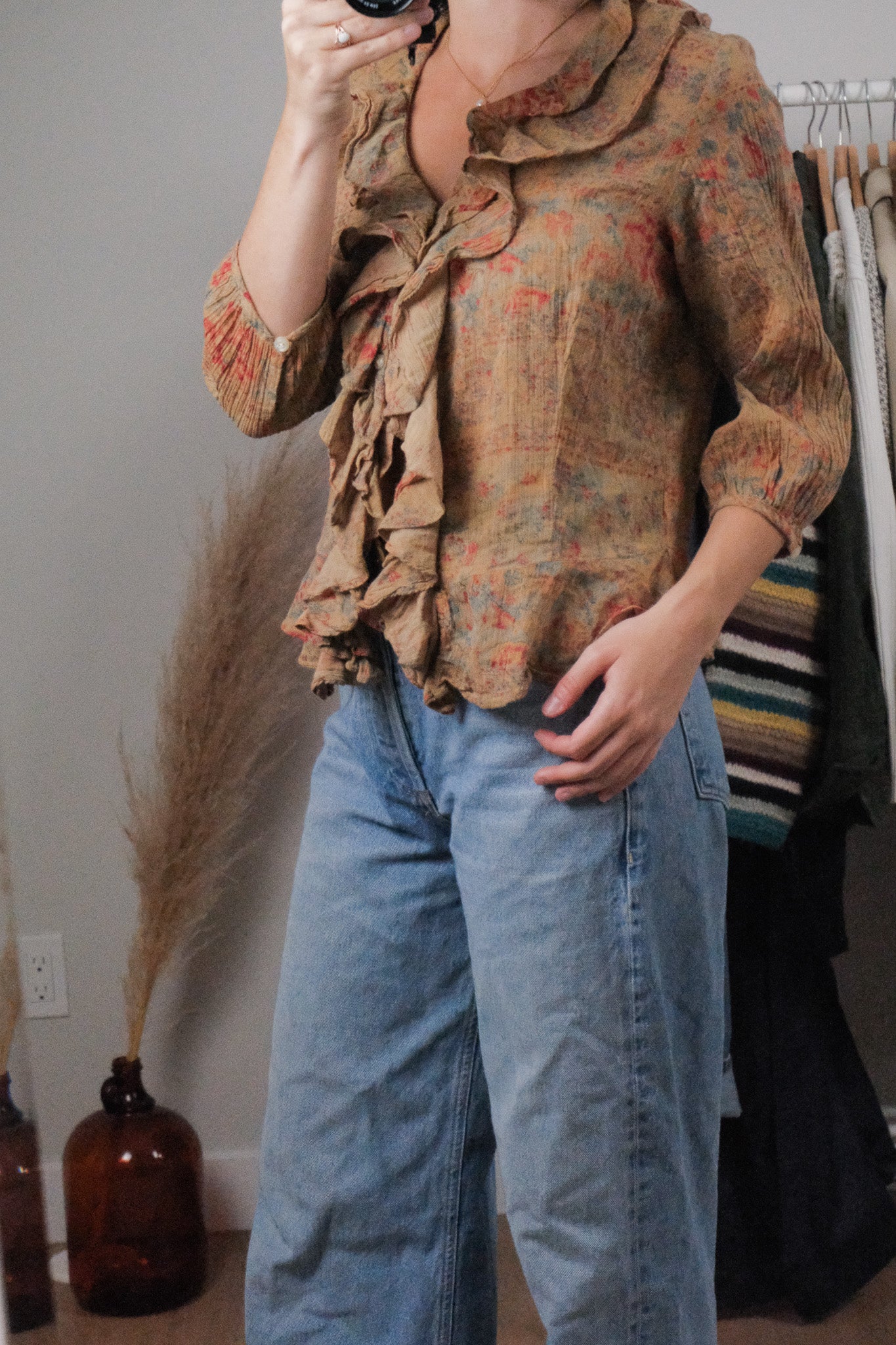 Vintage x Ralph Lauren x Cotton Patterned Blouse (M)