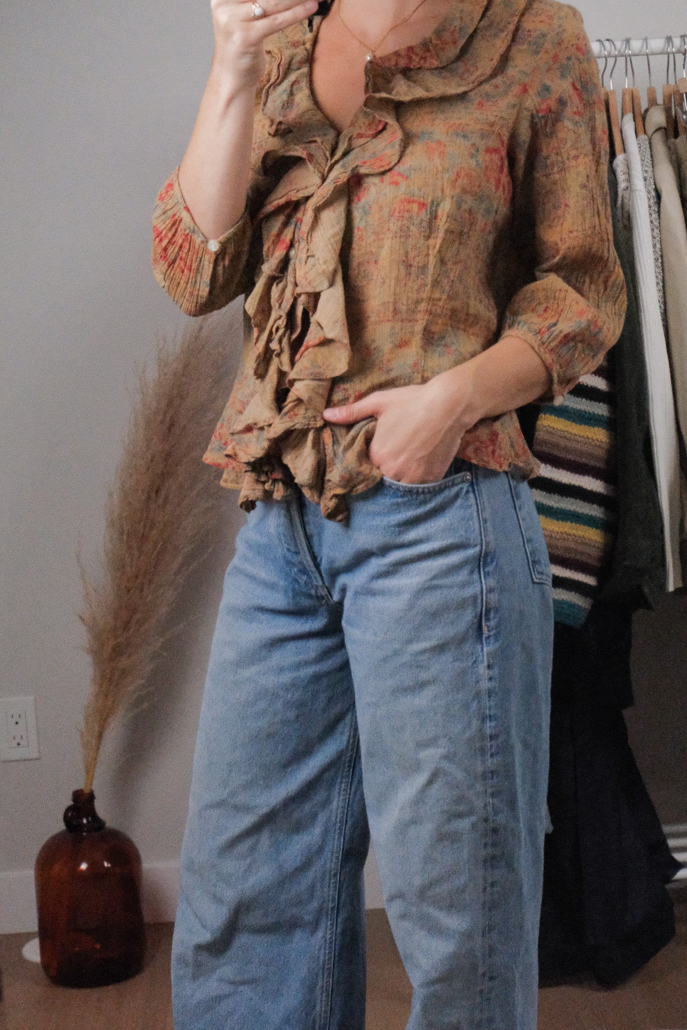 Vintage x Ralph Lauren x Cotton Patterned Blouse (M)