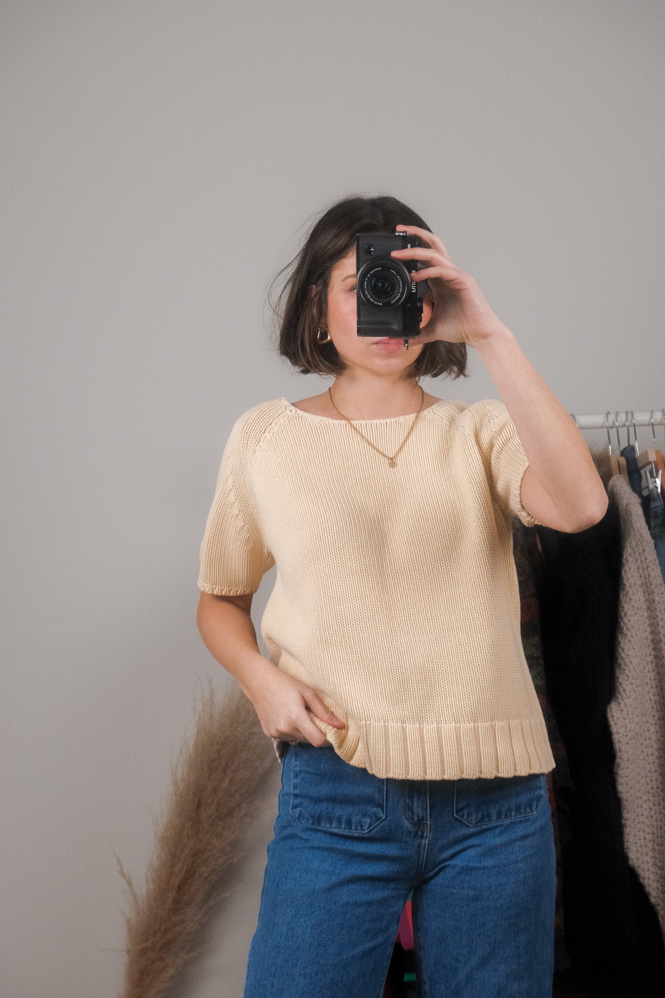 Vintage x Cotton Chunky Short-Sleeve Knit (M/L)