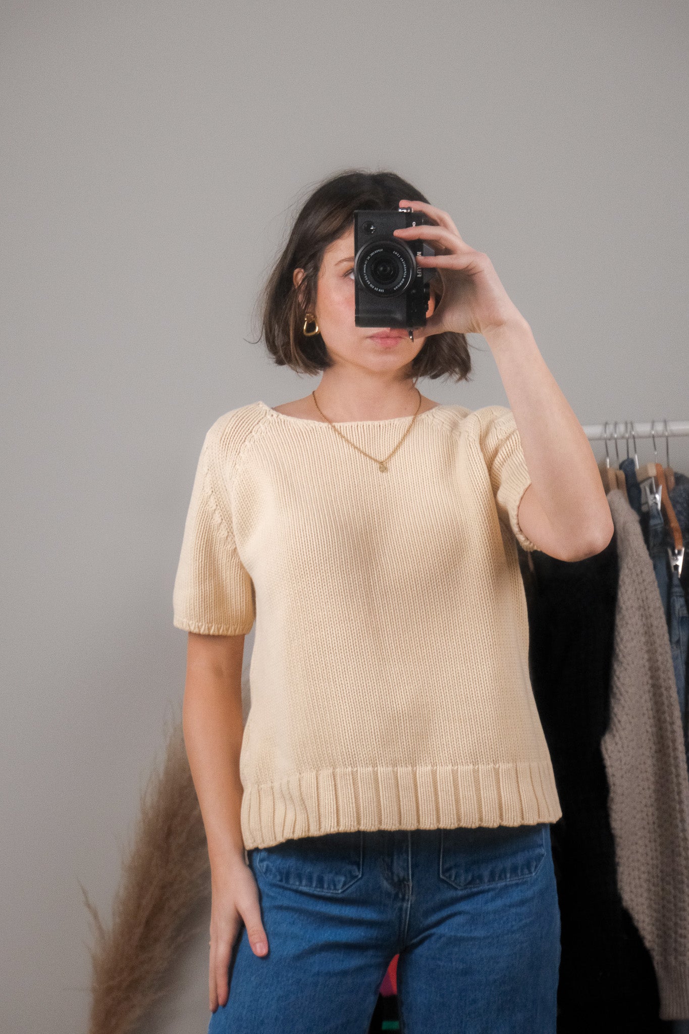 Vintage x Cotton Chunky Short-Sleeve Knit (M/L)